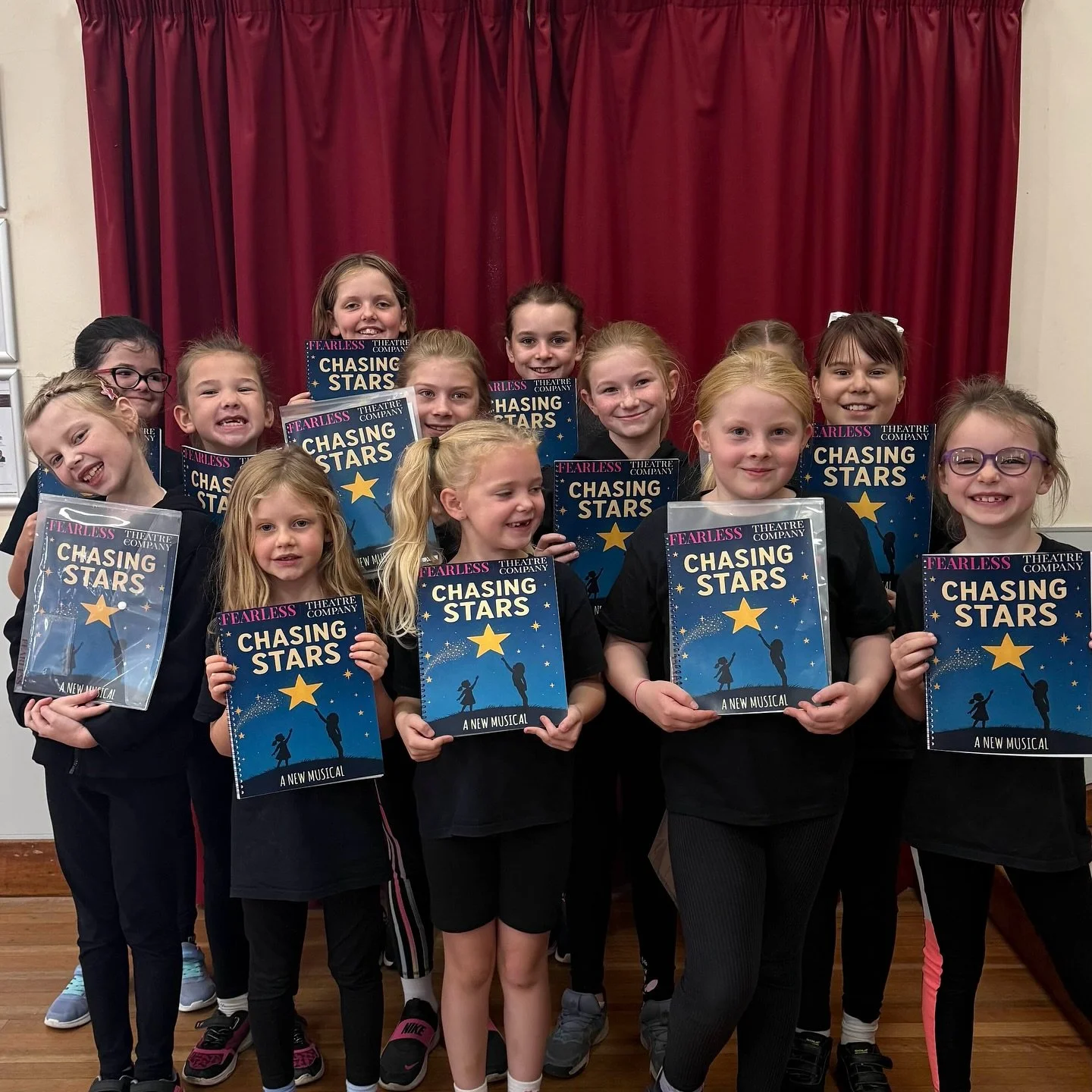 Look at all of these LITERAL stars 🌟 

Here are some of our amazing Saturday students proudly holding their scripts of our very own brand new musical review! Written, choreographed and directed by our amazing teaching team! ✨ 

We are SUPER excited!