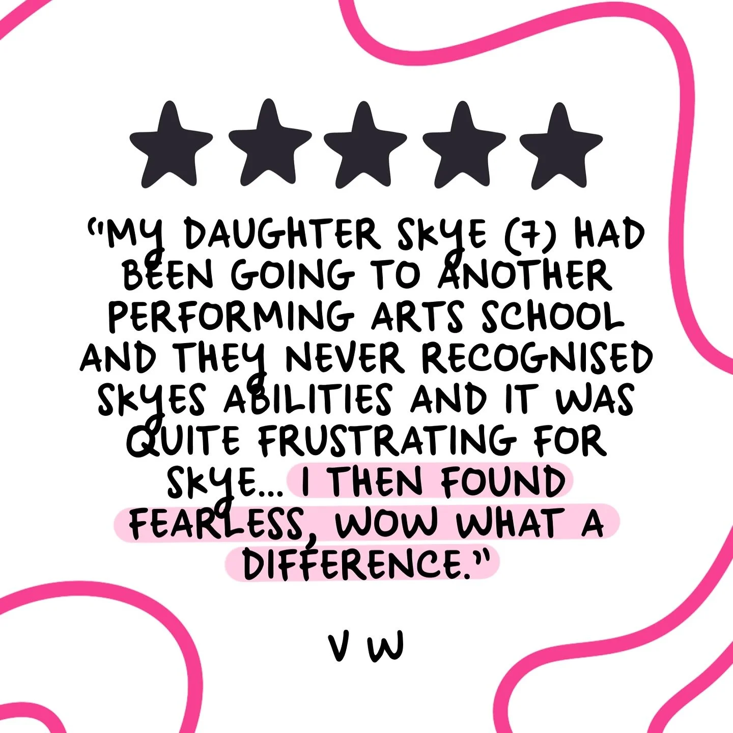 We 🩷 reviews like this!

At Fearless we aim to harness each child&rsquo;s individuality and personality to help them realise their own potential! 💪🏼 We nurture them to push past their comfort zones and become truly FEARLESS! 🙌🏼