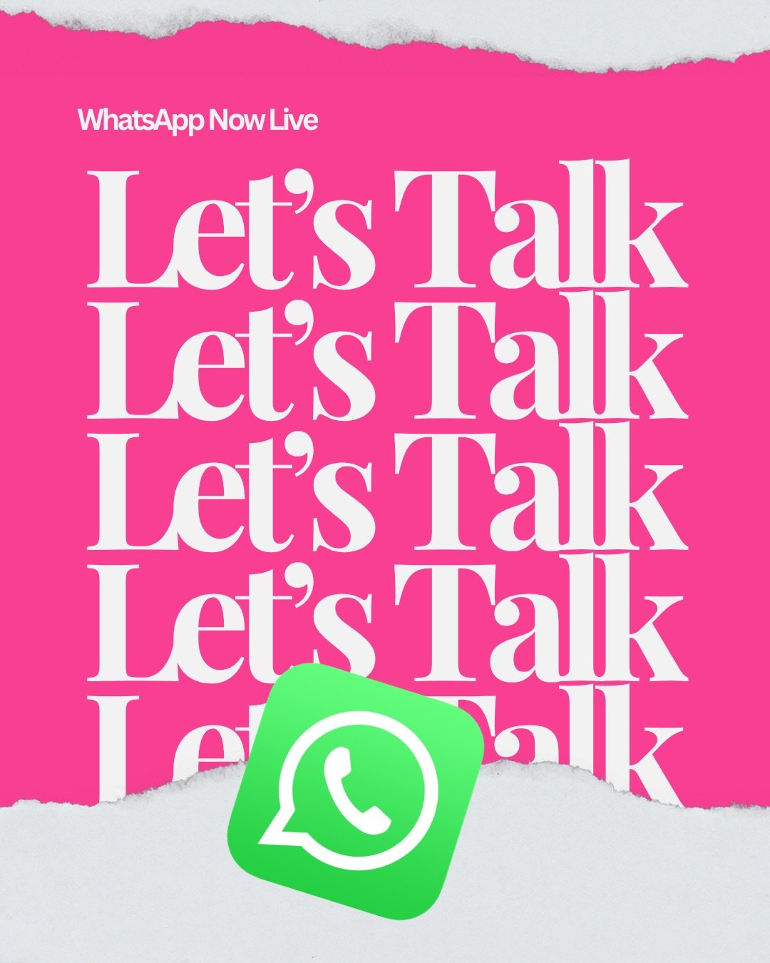 BIG NEWS 🗞️ We&rsquo;re now on WhatsApp!! Drop us a message - link in our biosite ☝🏼💚