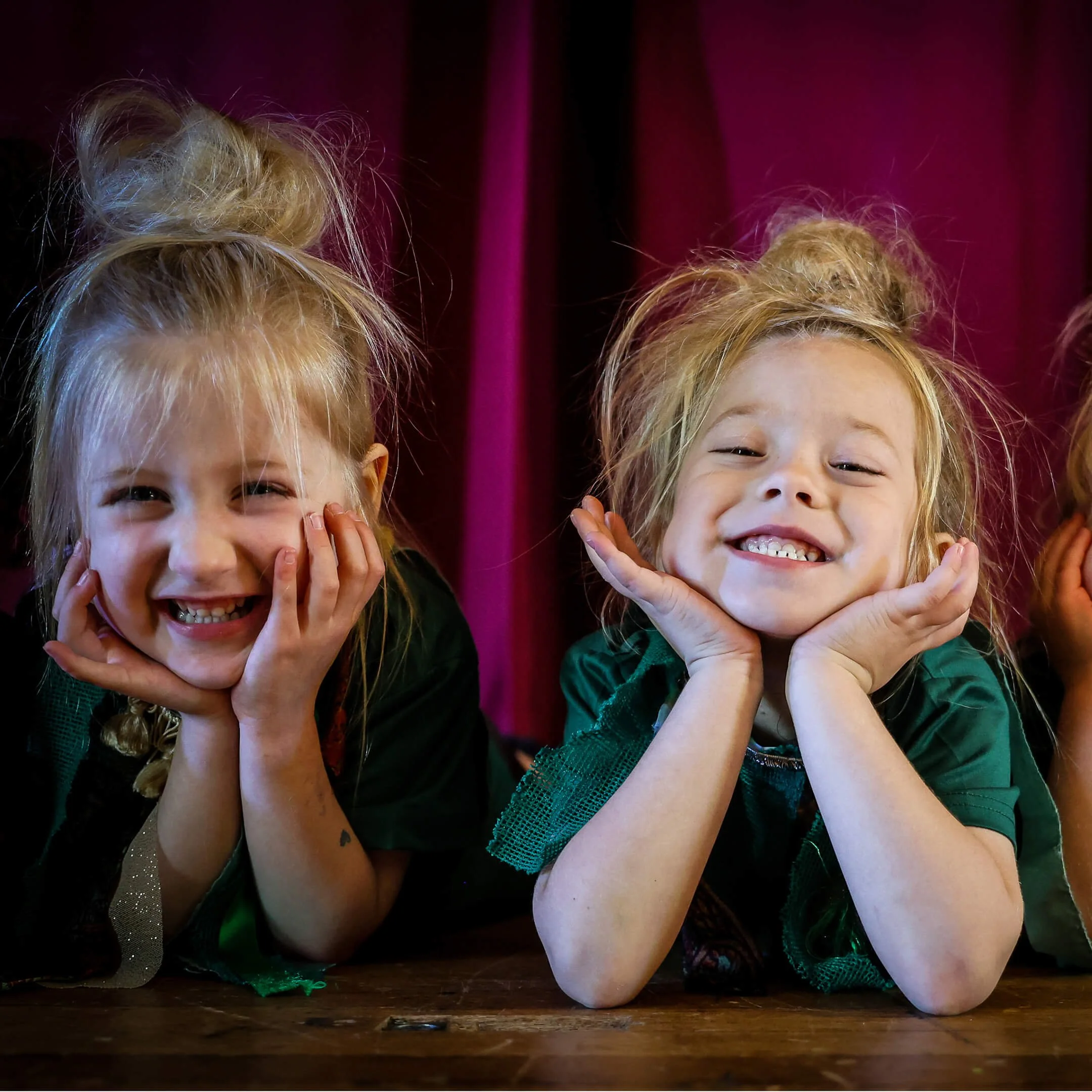 Smiling group of children at Saturday Theatre School, Farnham