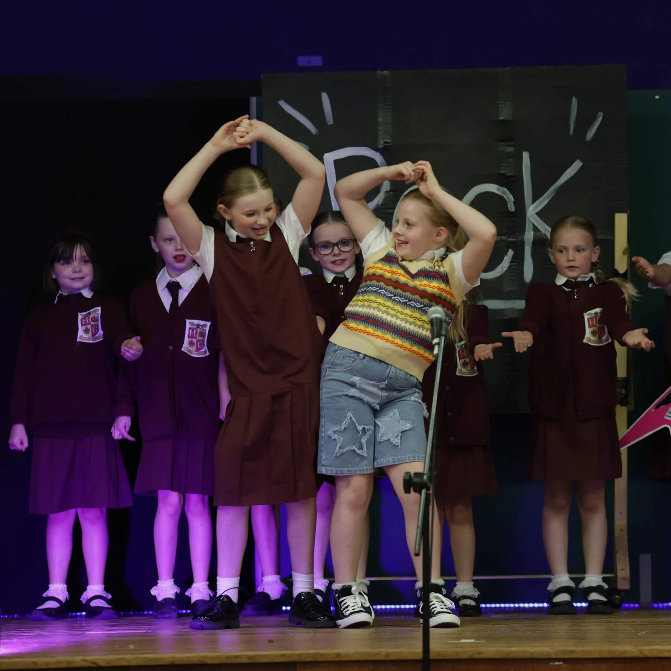 Children performing together at Saturday Theatre School in Farnham