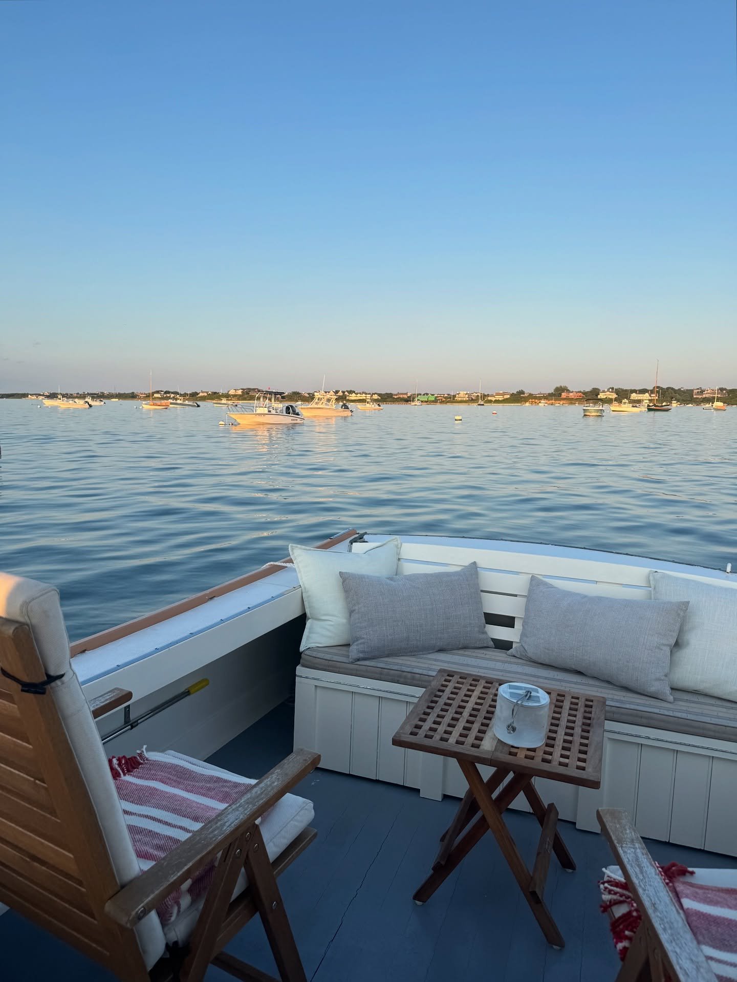 Picture perfect evening aboard @charterrosanna ⚓️🚢🌹🌅 whether you opt to hang on the mooring or cruise about the harbor, you are in for a treat! Send us a DM, email, or fill out the form on our website to book now!