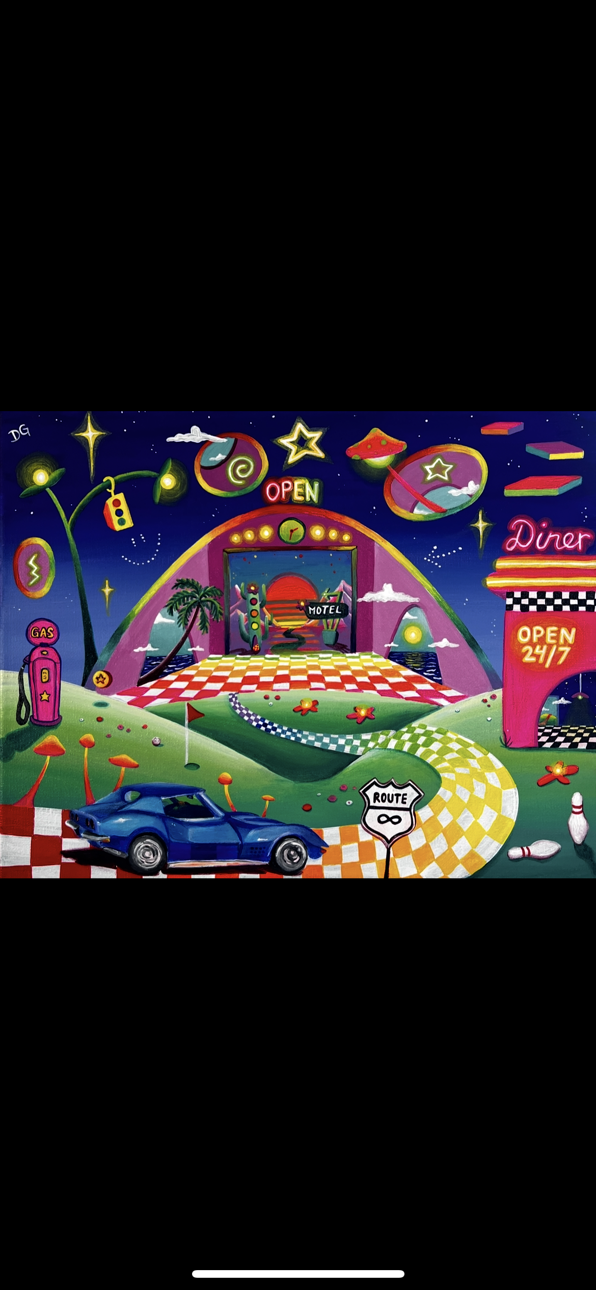 Retro Road Dreamscape