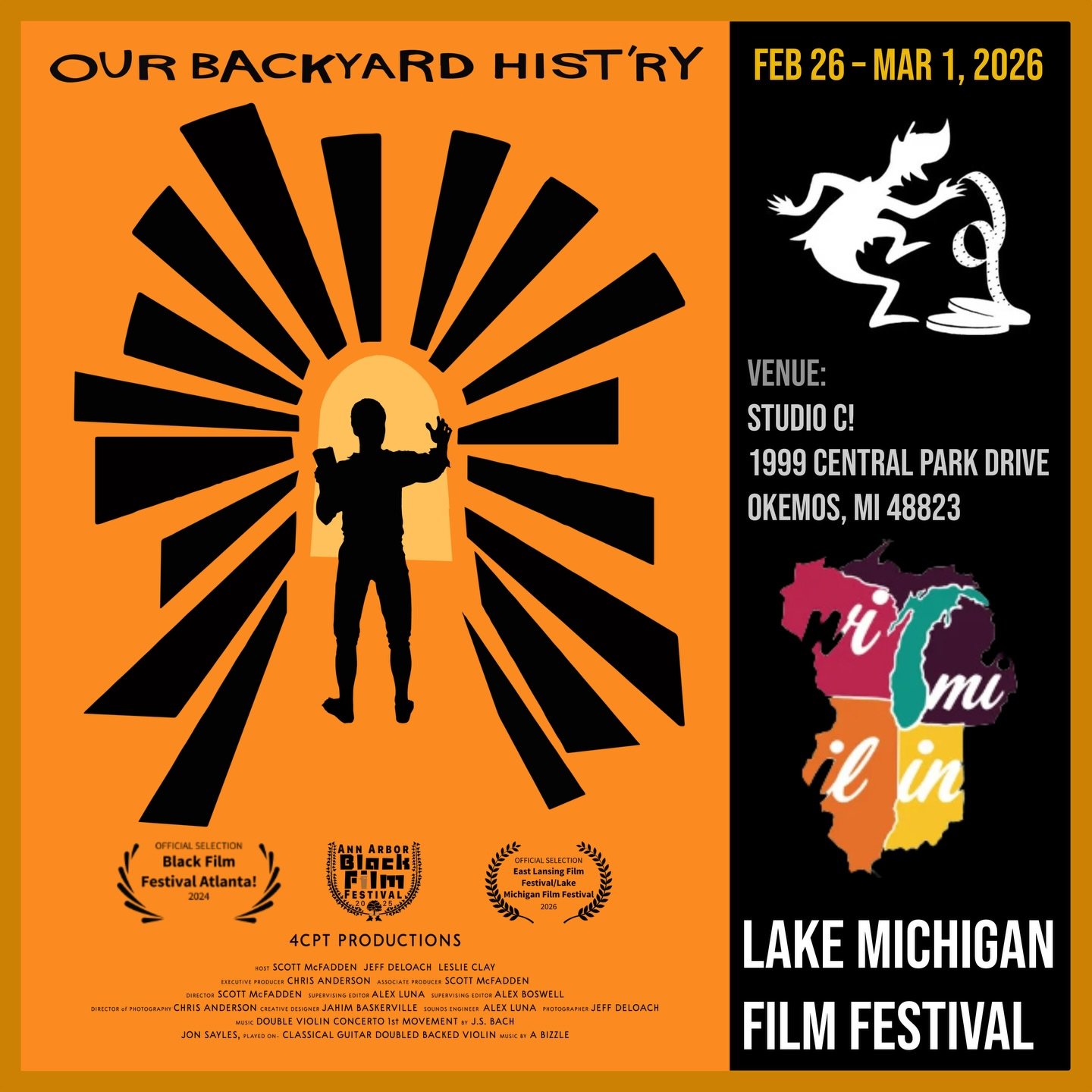We are excited to announce that Our Backyard Hist&rsquo;ry will be showcased at the Lake Michigan Film Festival this month!

Coming February 26 to March 1, 2026 to Okemos, Michigan.

Stay tuned for screening times.