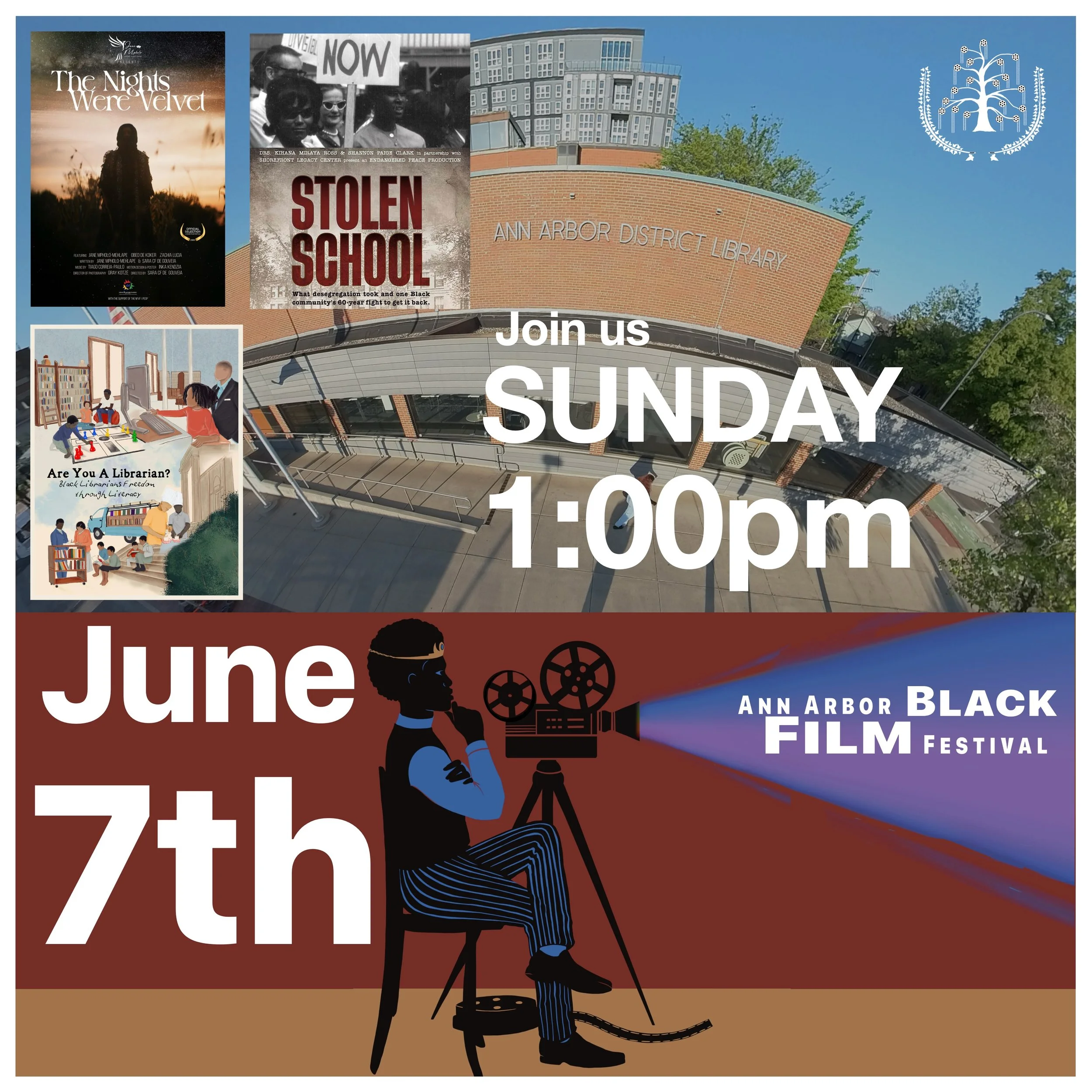 Join us for the final day of the Ann Arbor Black Film Festival.

All films exhibited at Ann Arbor District Library are free to the public.

Check our website for the full schedule. Link in the bio.

#AnnArbor
#a2bff2026
