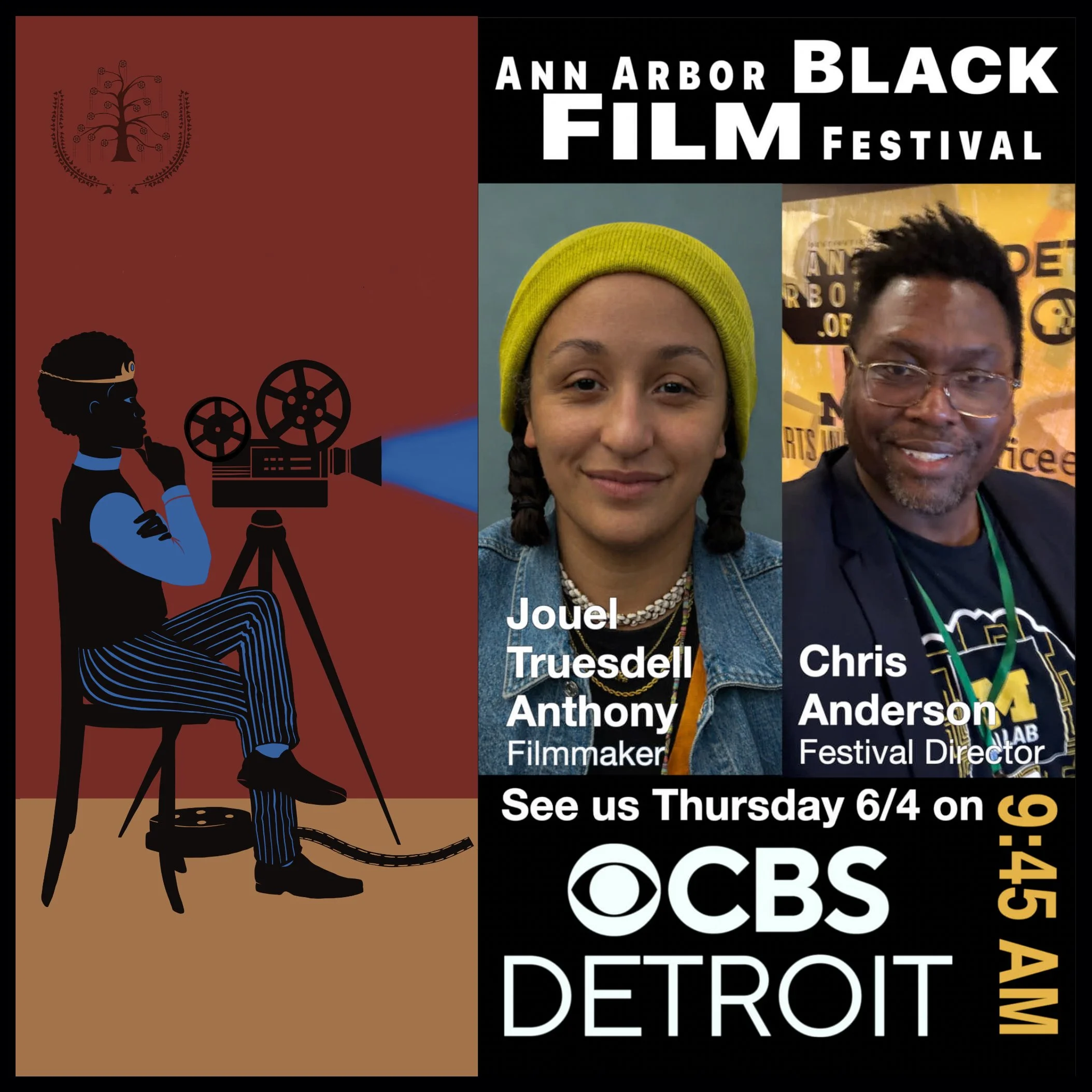 See filmmaker and the director of the Ann Arbor Black Film Festival on CBS Detroit on June 4th.
