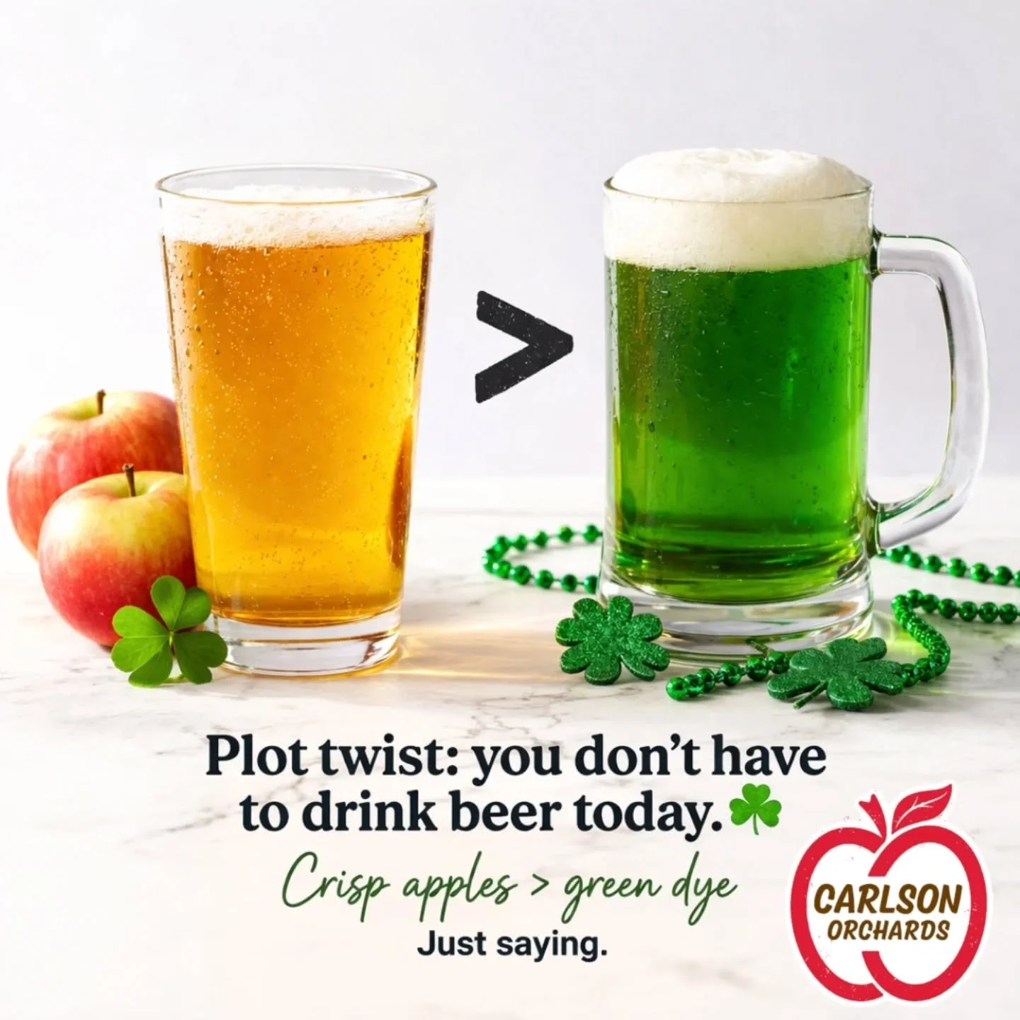 Happy St. Patrick's Day ☘️ - we'll take apples over green dye every time.

#WeKnowApples