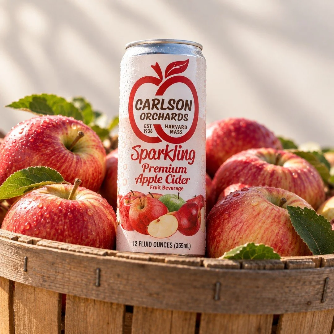 Look who&rsquo;s back!

An old Carlson Orchards favorite is sparkling again&mdash;our non-alcoholic Sparkling Apple Cider, now in an easy-to-grab 12 oz can.

Made with just apples + carbonated water and only 90 calories, it&rsquo;s crisp, refreshing,