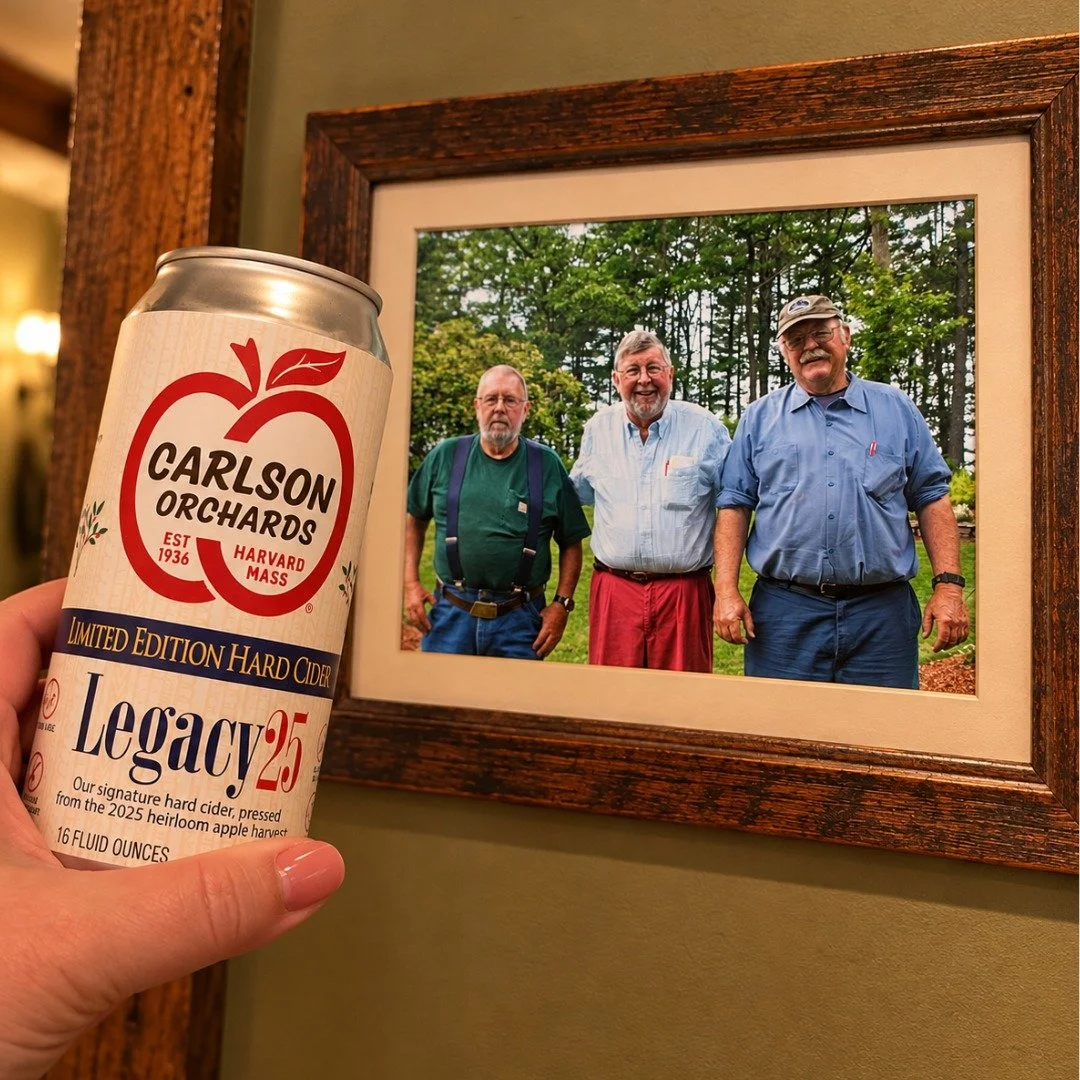 A legacy worth raising a glass to. 

The Carlson brothers&mdash;Franklyn, Robert, and Bruce&mdash;had a vision when they planted rare heirloom American and European cider apple varieties at the orchard. These special apples were chosen for the depth,