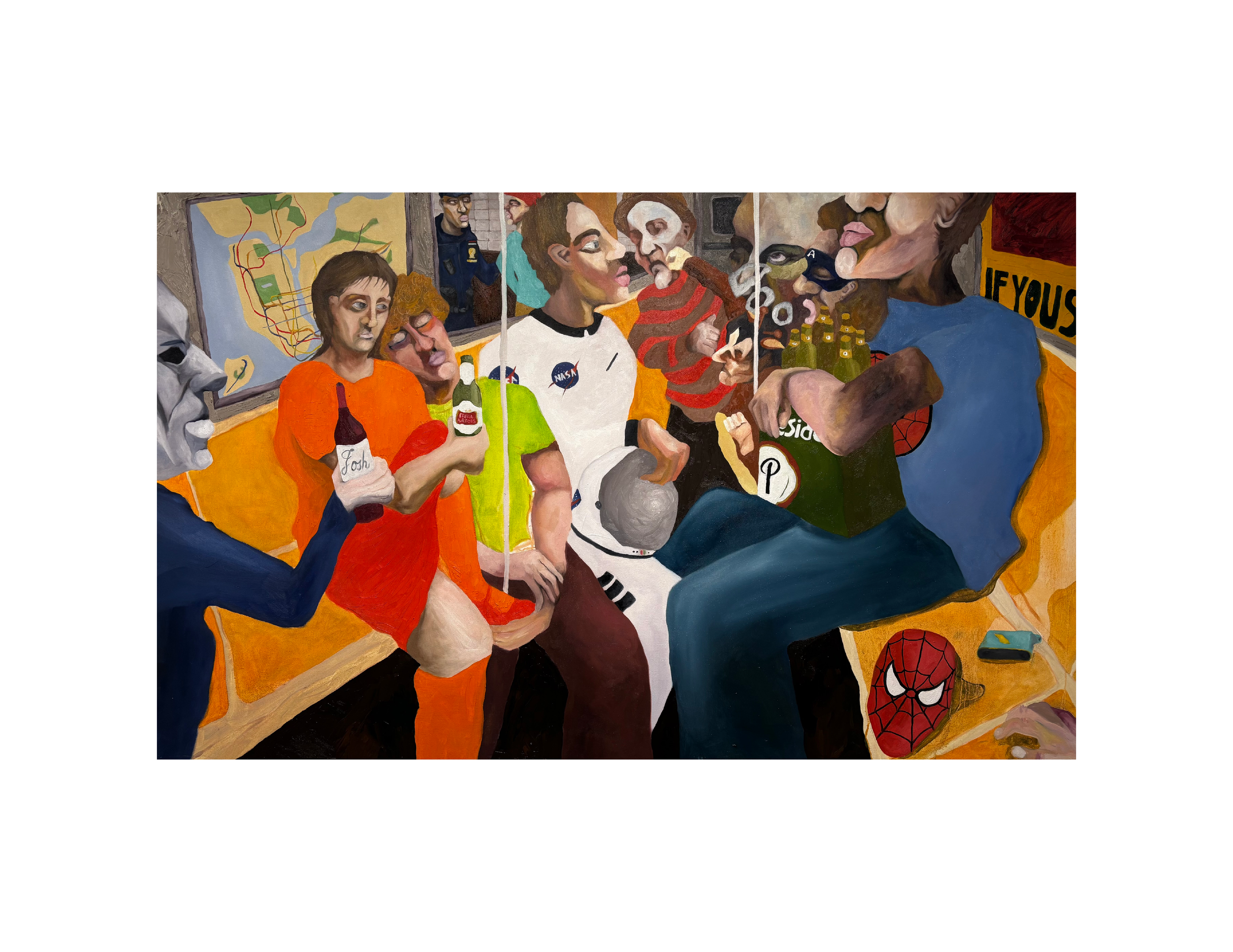 Nightmare on the J | 48" x 84" | oil on canvas