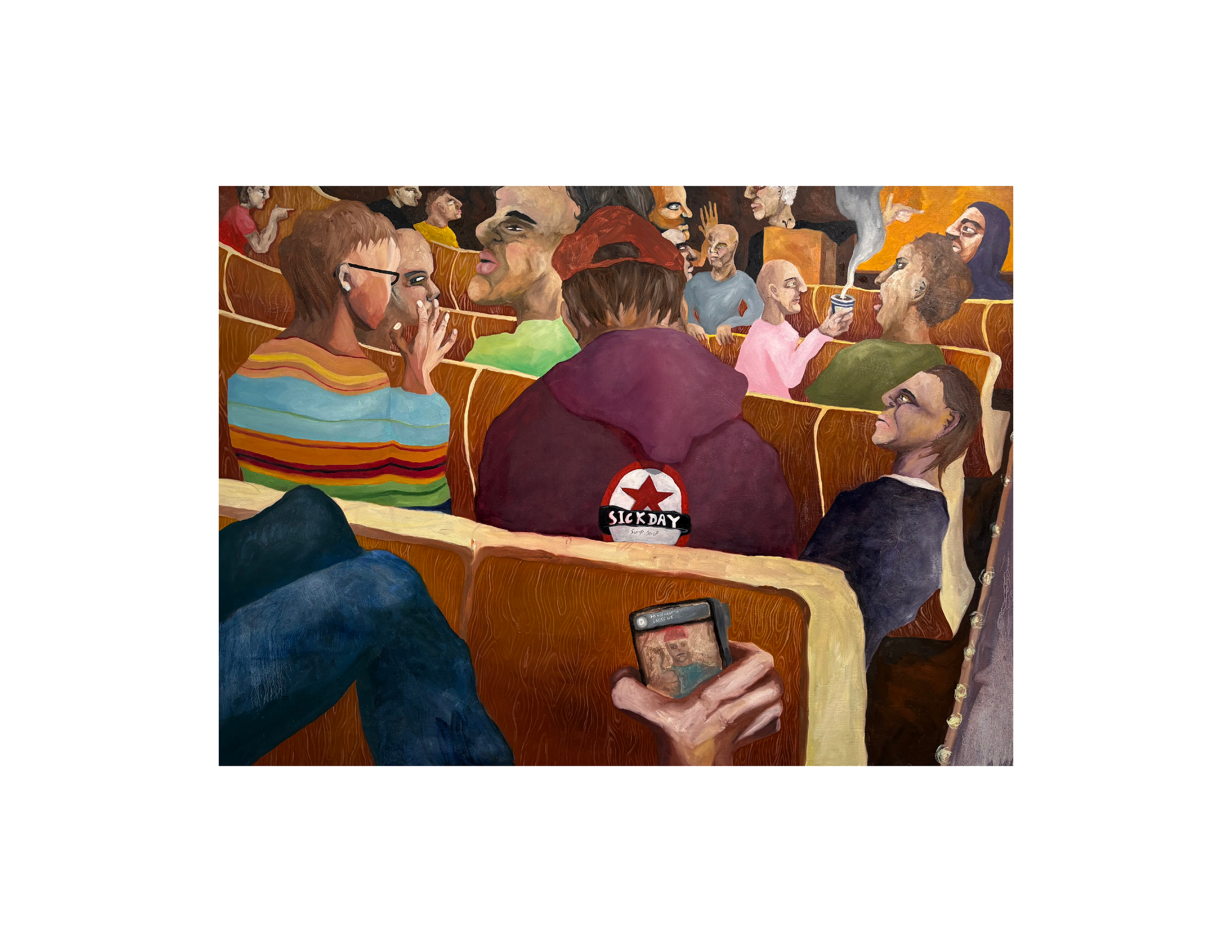 chaos at the theater | 48" x 84" | oil on canvas