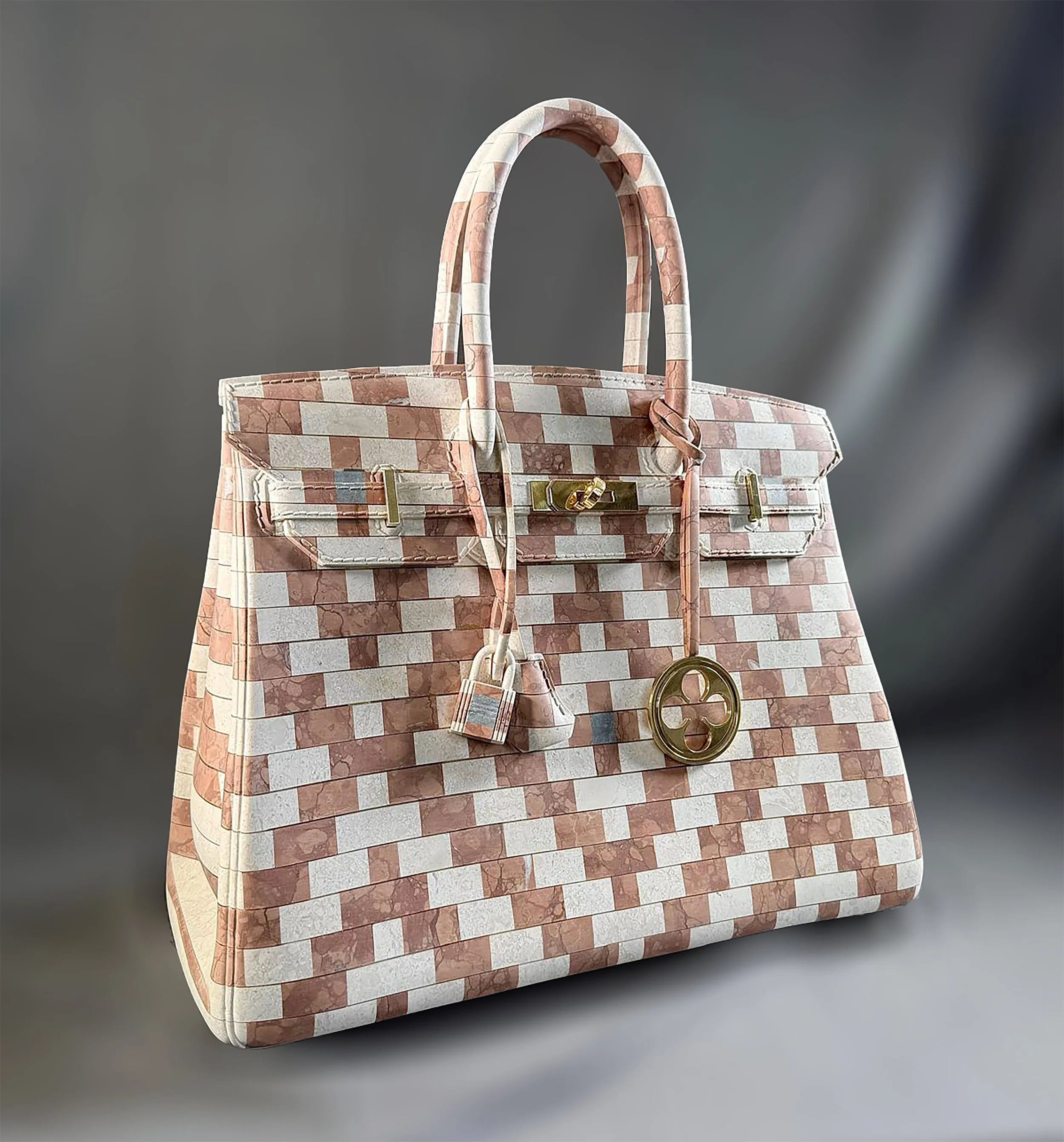  Palazzo Ducale Venezia, 2026 
 Verona Red Marble, Ishcia Limestone, and Brass 22"H x 20.5"W x 10"D  