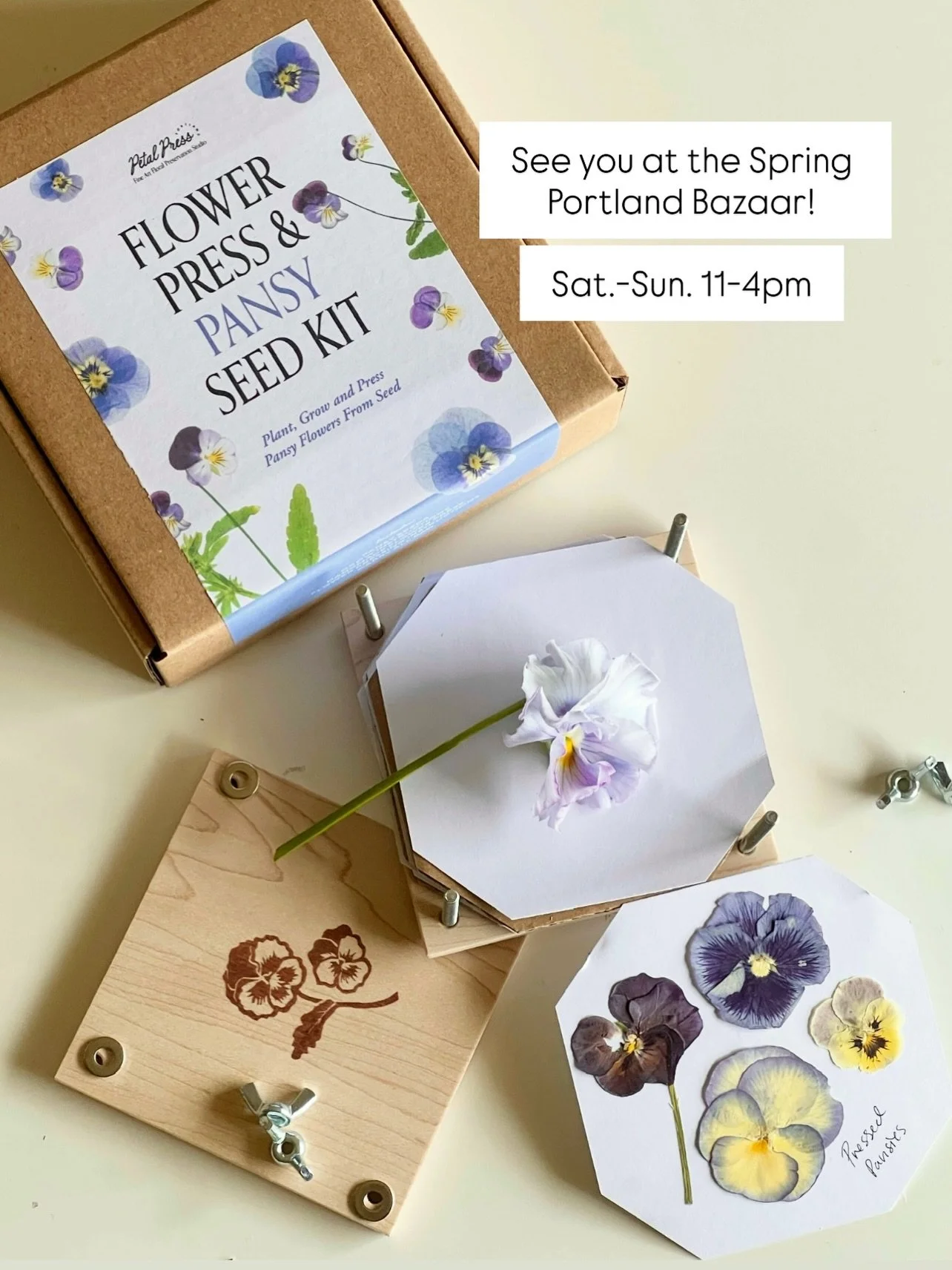 See you at the Spring Portland Bazaar this weekend! 🌸

Sat.-Sun. 11am-4pm at NW 17th Ave. Portland, Ore. @portlandbazaar 

I will be slinging handmade flower presses, original art prints, cards and stickers and a few candles! Stop by if you're inter