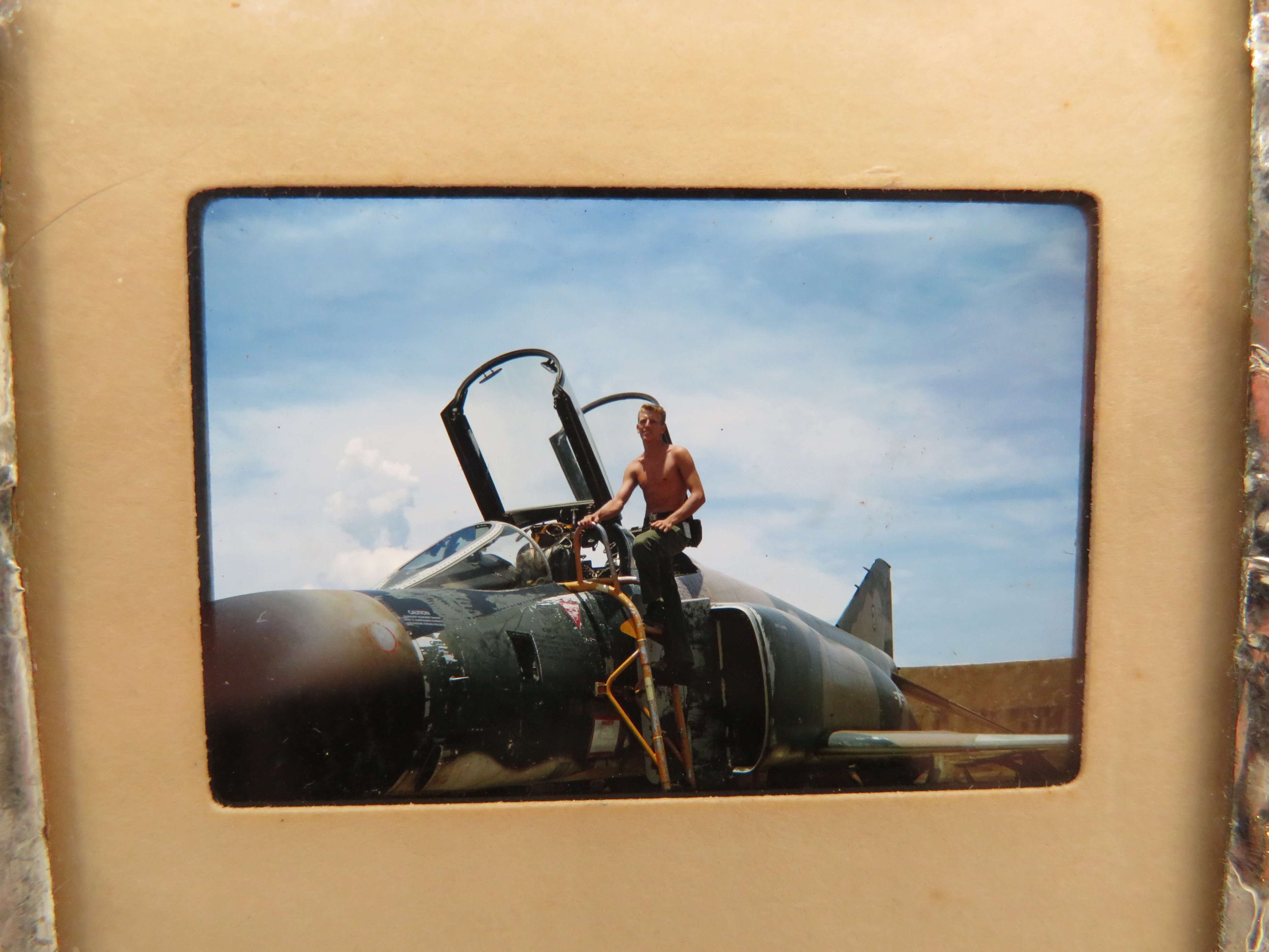 Slide Pendant of Vietnam Soldier Getting in Fighter Jet 3.jpg