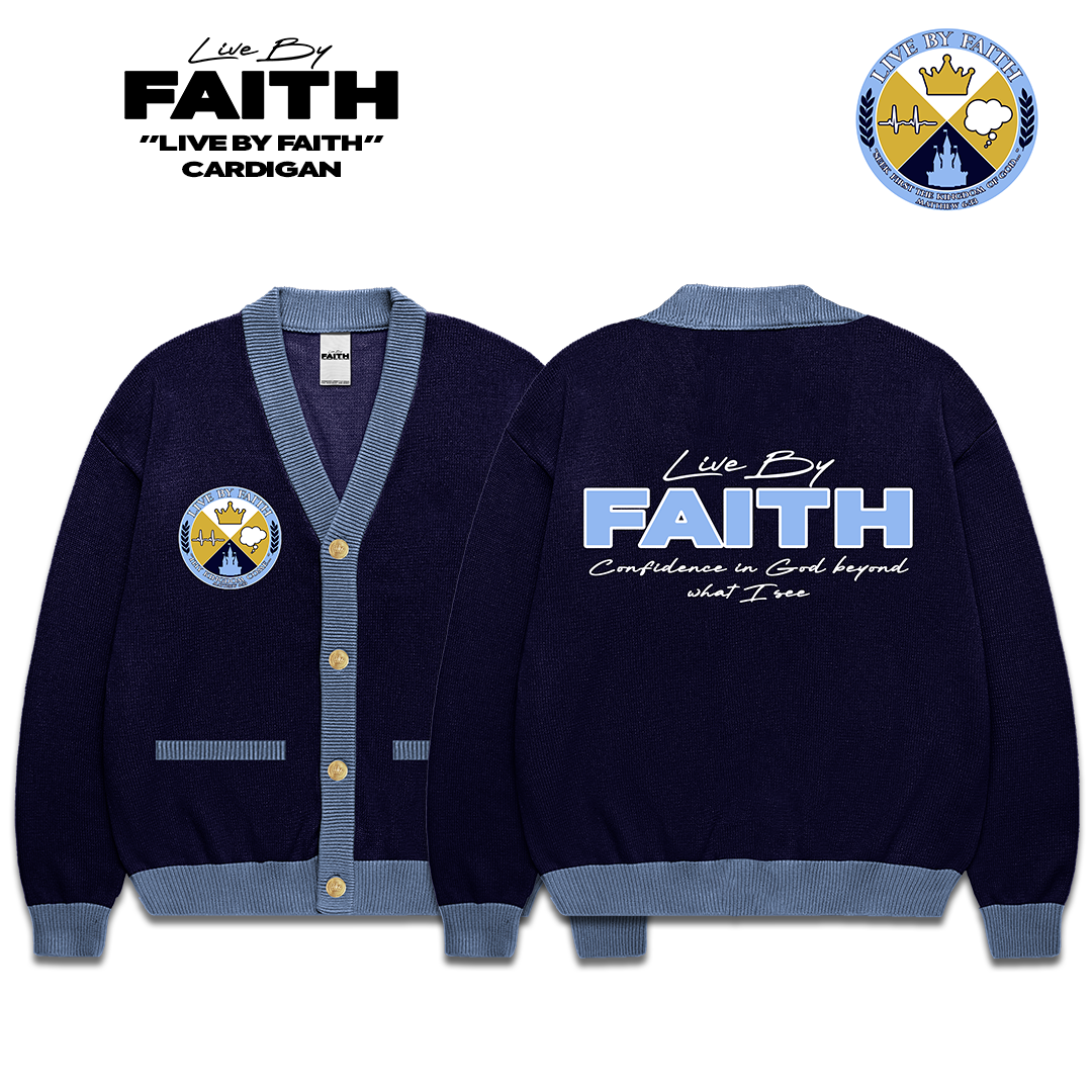 “Live By Faith” cardigan