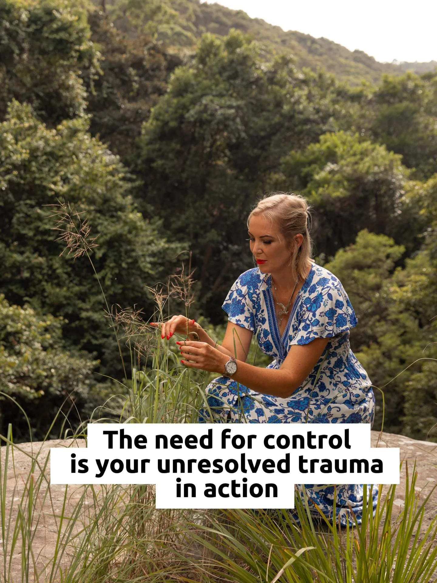 The need for control is at its root a need to feel safe.

When we have a need for control this is your trauma in action. 

It is a need for certainty, safety, love and connection. It is a need to feel ok, like you are safe and in control of everythin