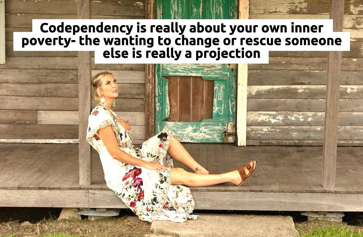 I characterize co-dependency as the wanting to change or rescue someone else. There are a lot of other aspects of co-dependency but the one that I see most is one spouse is wanting the other to go to therapy and to change or someone gets with a perso