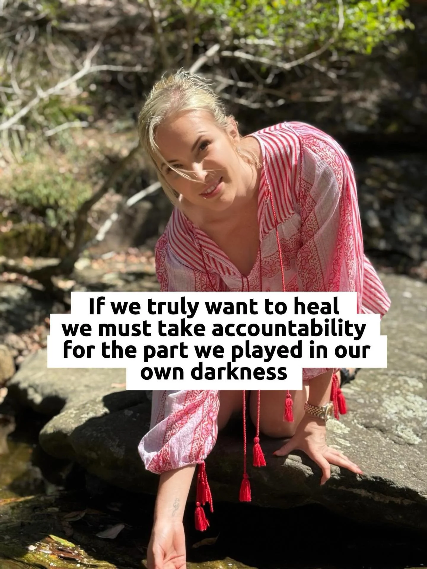 We can only truly heal when we take accountability for what happened inside of us as a result of what happened to us. 

My teacher, Dr Gabor Mate says it is no one else&rsquo;s responsibility. We chose the feeling, we chose the core belief, therefore