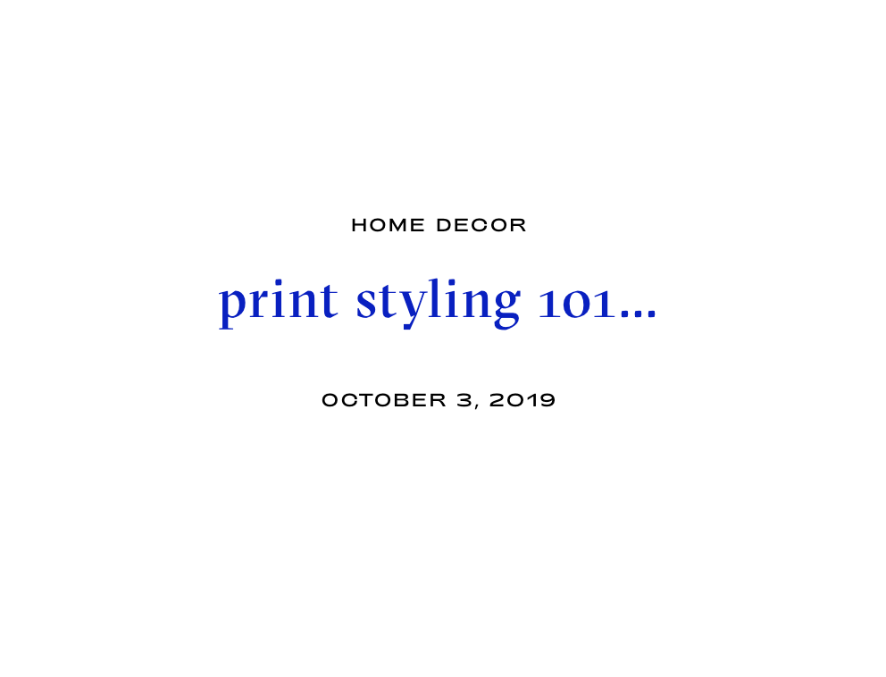 Print Styling 101