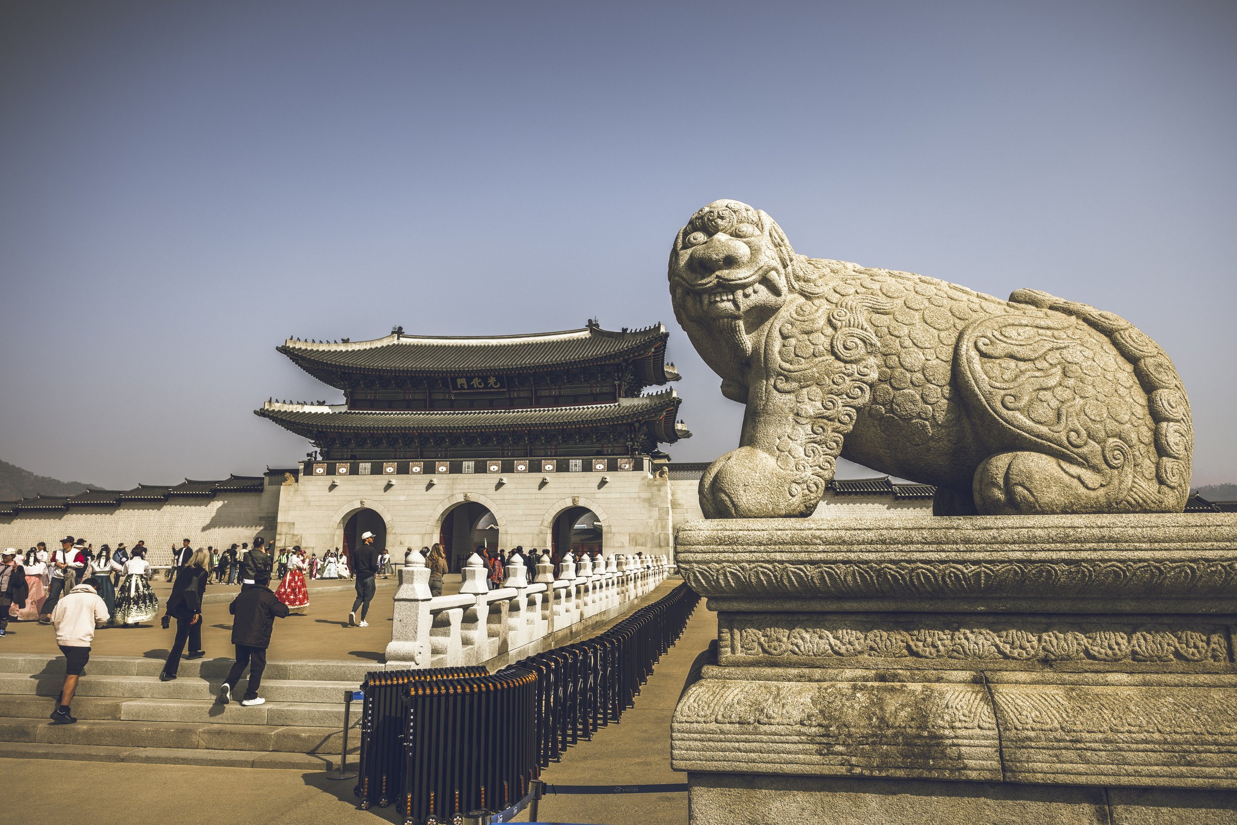 Haetae Statue outside Gwanghwamun Gate, Gyeongbokgung Palace, Seoul