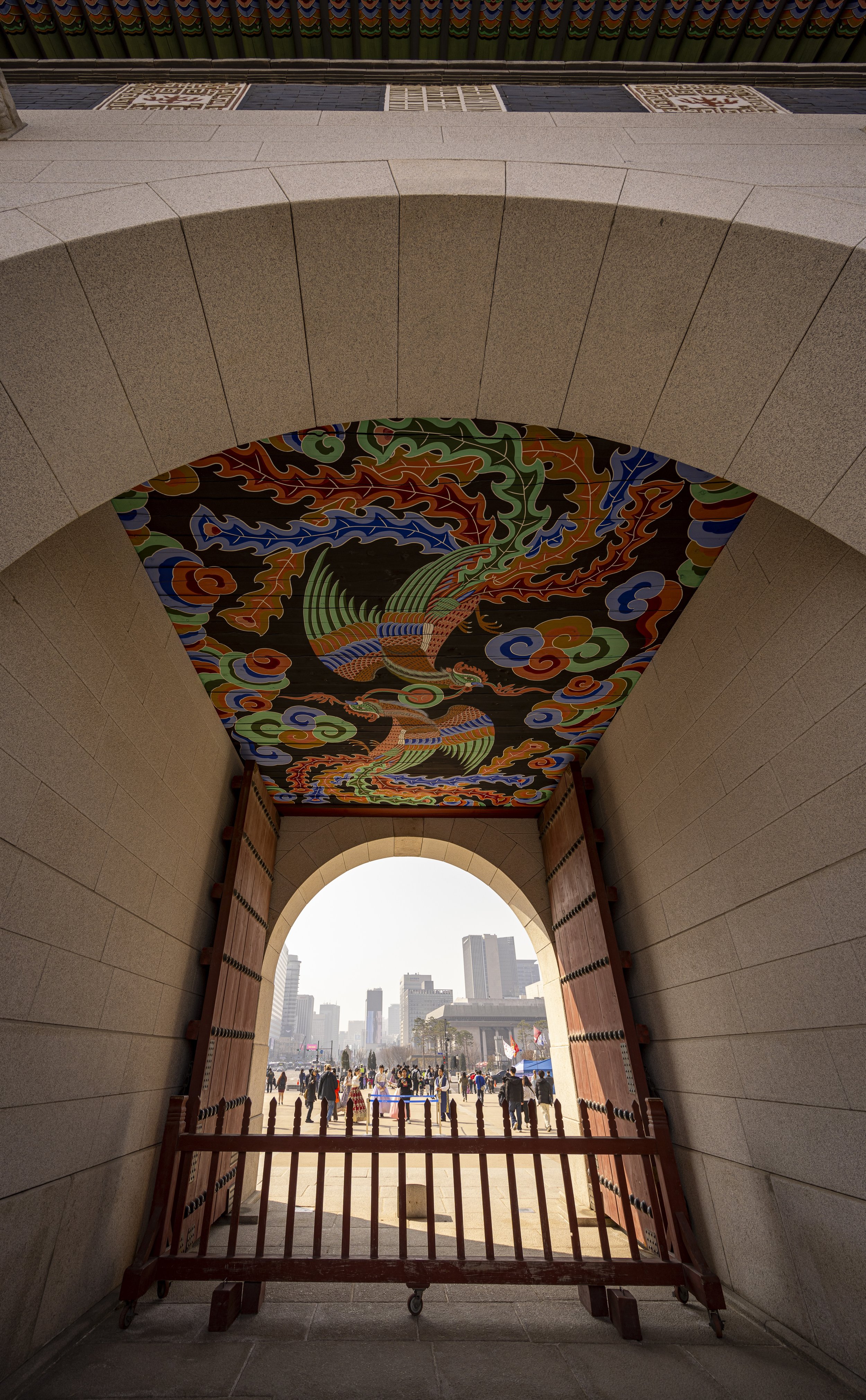 Internal Detail of Gwanghwamun Gate, Gyeongbokgung Palace, Seoul