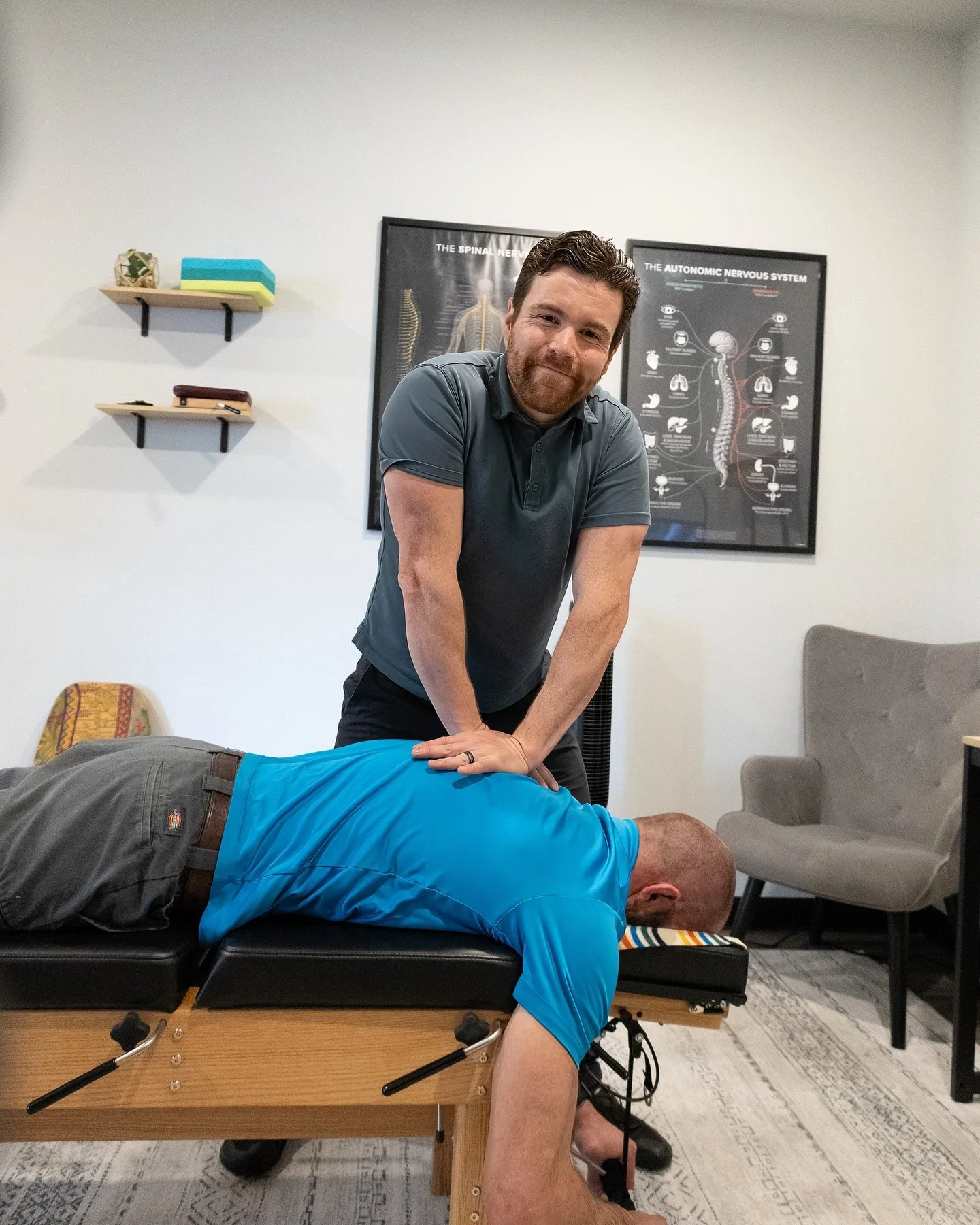 At Champagne Chiropractic, we focus on helping you move better by looking at the big picture. Our movement-based care approach goes beyond just adjusting — we thoroughly analyze your movement through muscle testing and posture screening before,