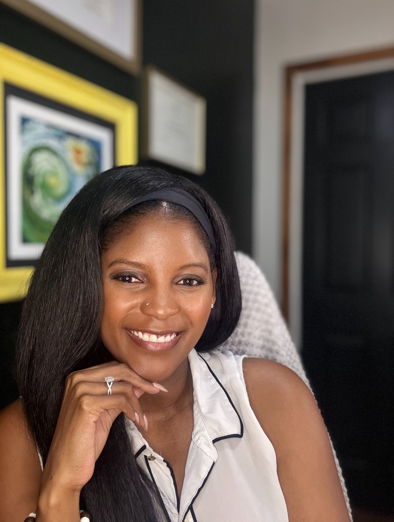 Dr. Toni in her office.