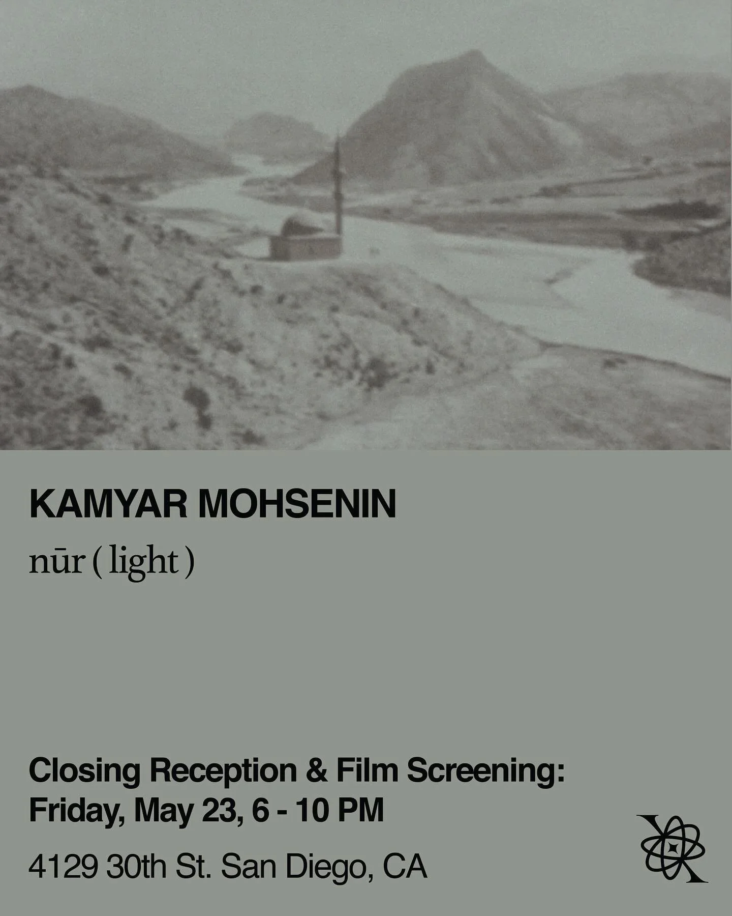 Please join us this Friday, May 23 from 6-10 PM for the closing reception of #KamyarMohsenin&rsquo;s inaugural solo show, Nūr, here at Deixis Gallery.

At 7 PM we will be screening some incredible short films by Mohsenin, titles including:

&ldquo;Th