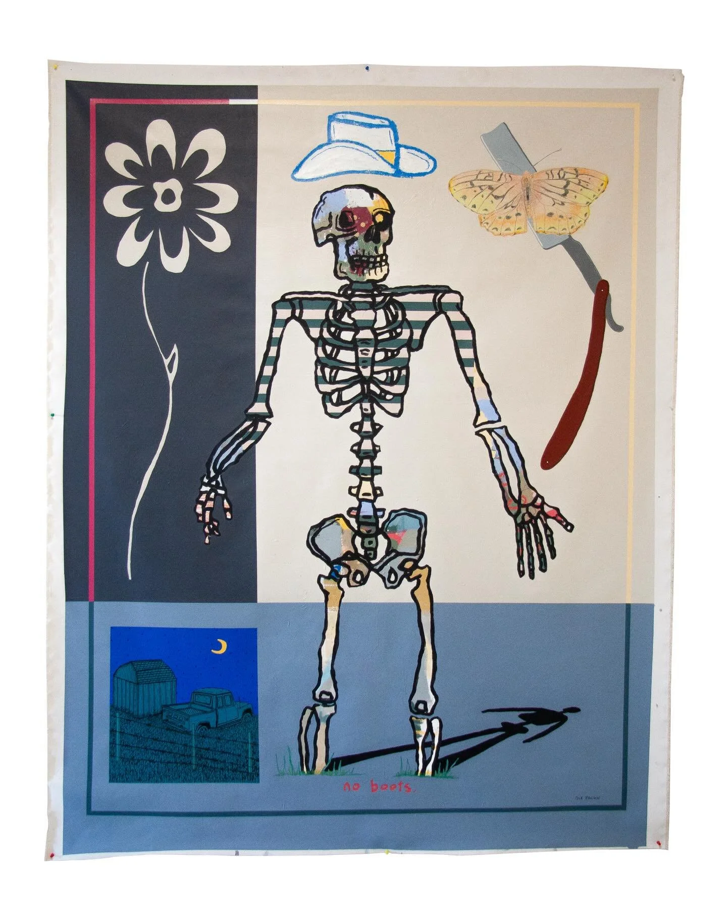 &ldquo;Glass Cowboy&rdquo; by @strange.water 

Mixed media on canvas, 80 &times; 62 inches 2026
$3500

Currently on view in &ldquo;Nothing / Everything&rdquo; a solo pop up exhibition by Rick Macaw.

DM to schedule your visit before it closes tonight