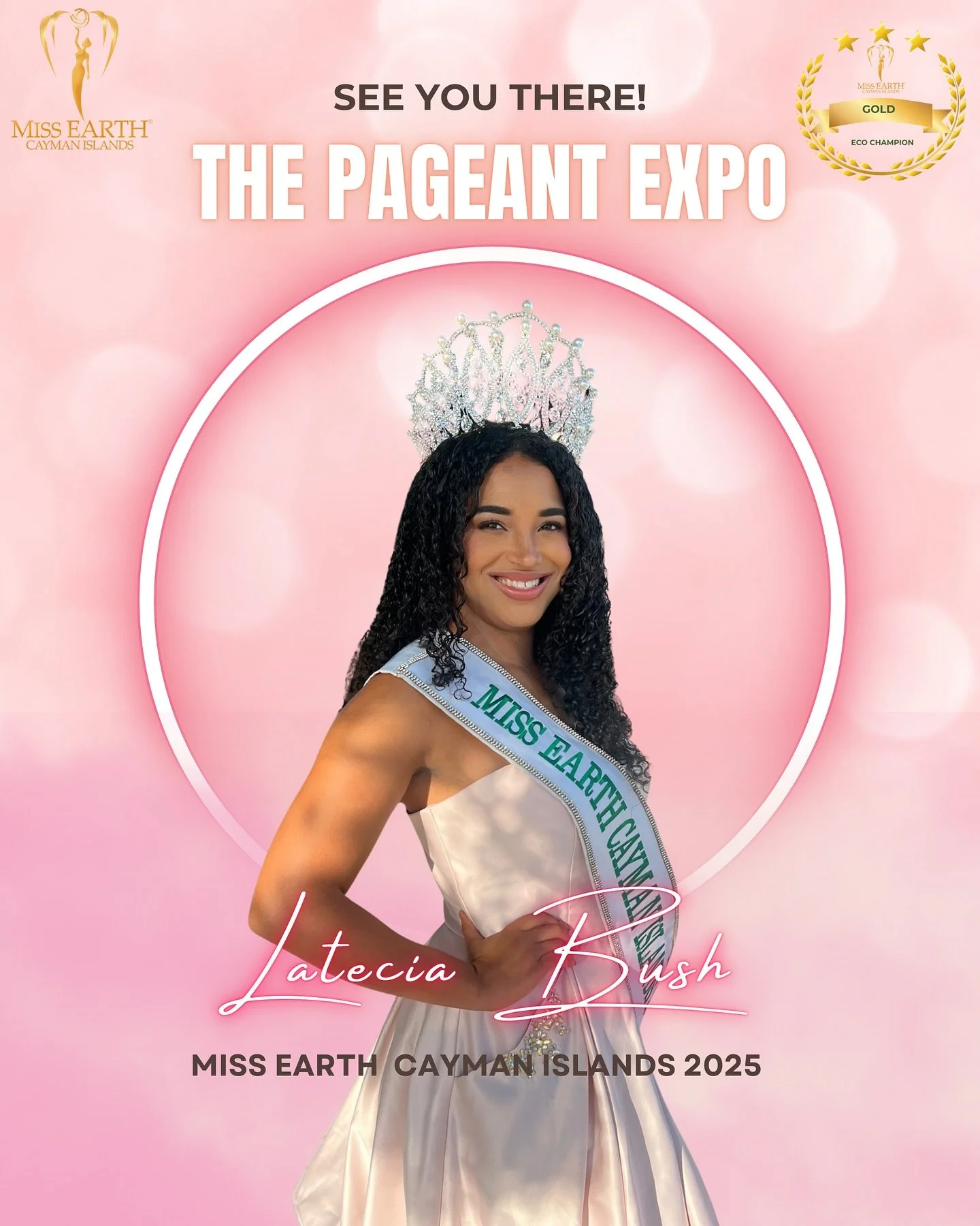 🌸 Big News! 🌸
Miss Earth Cayman Islands, Latecia Bush, is off to the @thepageantexpo_official Program in the UK this weekend &mdash; where she&rsquo;ll be leveling up with some of the biggest pageant coaches in the world! 

She&rsquo;ll be receivin