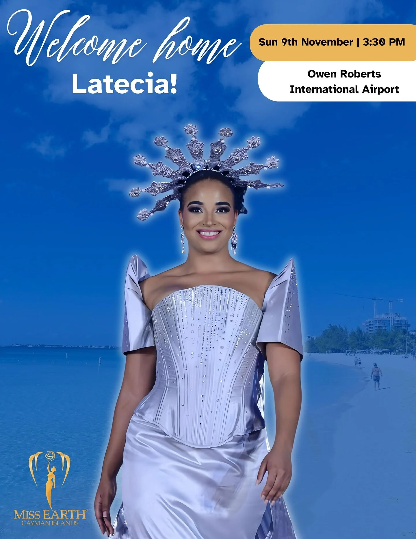 CAYMAN! ARE YOU READY?! 🇰🇾👑🔥
Our Queen Latecia Bush is coming home!
Let&rsquo;s fill the airport and show her the love she deserves!

🗓 Sunday, Nov 9
⏰ 3:30 PM
📍 Owen Roberts International Airport

Bring your flags, your cheers, your Cayman pri