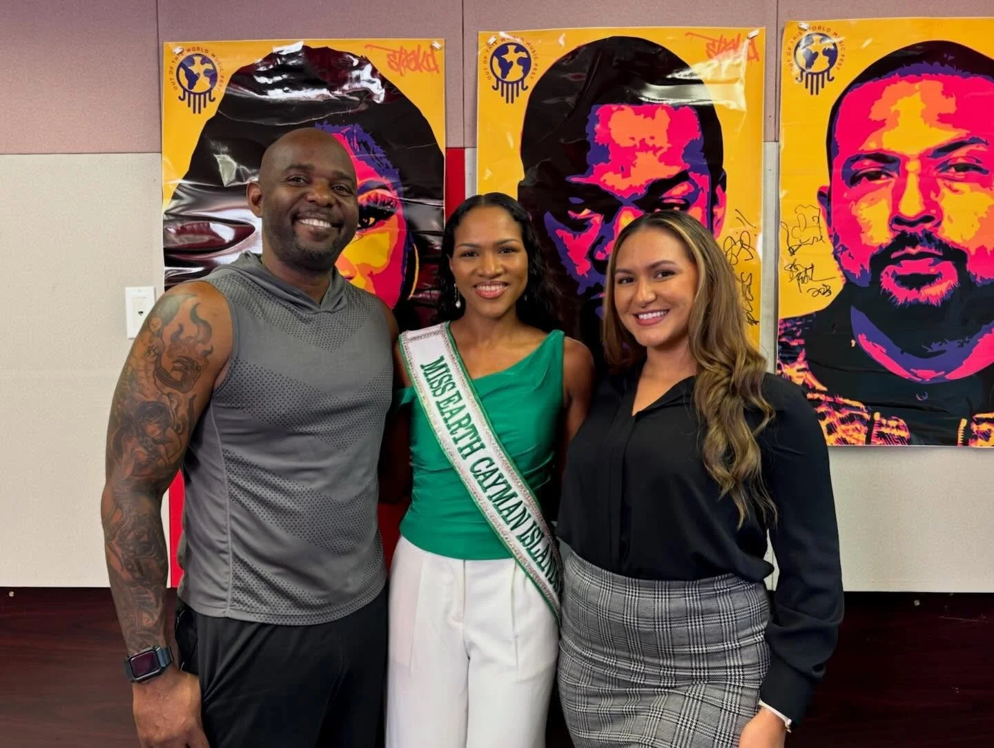 This morning queen Cassiedy made her first radio appearance on @star927cayman - she shared her experience of the coronation night, some insights into why she chose her platform and had a blast chatting with all the hosts 🥳! 

Special thank you to co