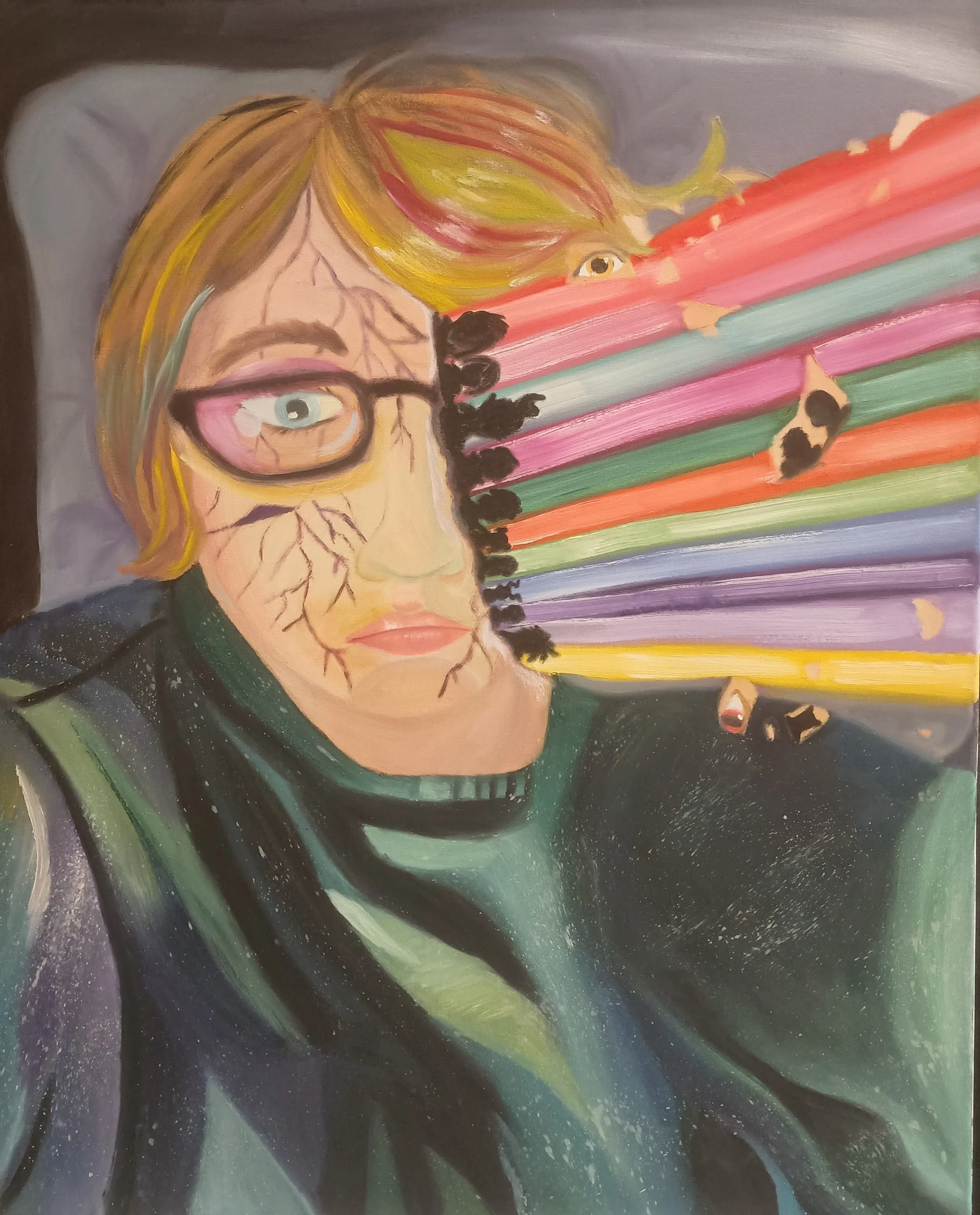 Self Portrait, oil on canvas, 2024