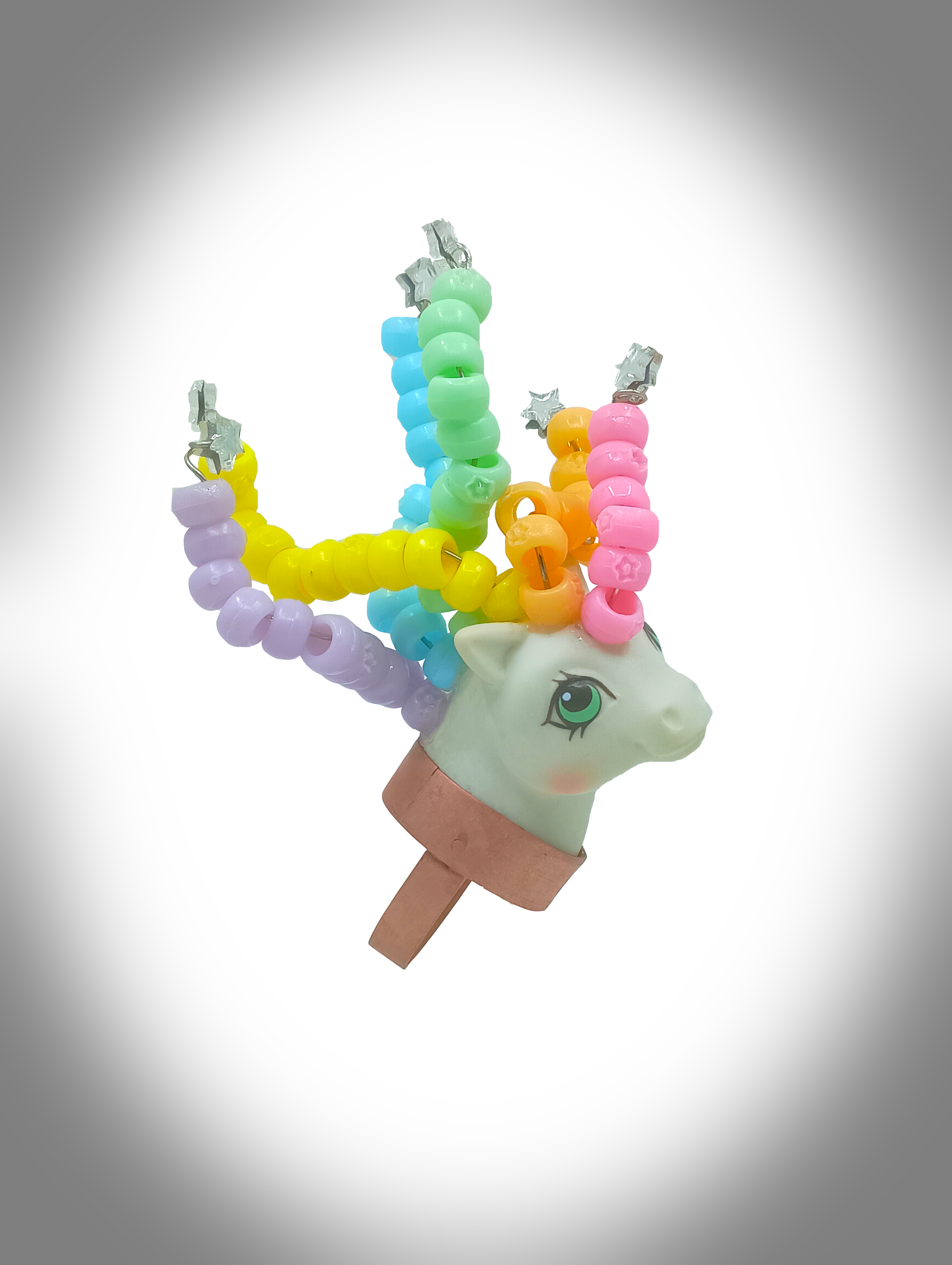 Baby Pony Ring 01; My Little Pony Head, copper sheet, wire, pony beads, acrylic sheet; 2026