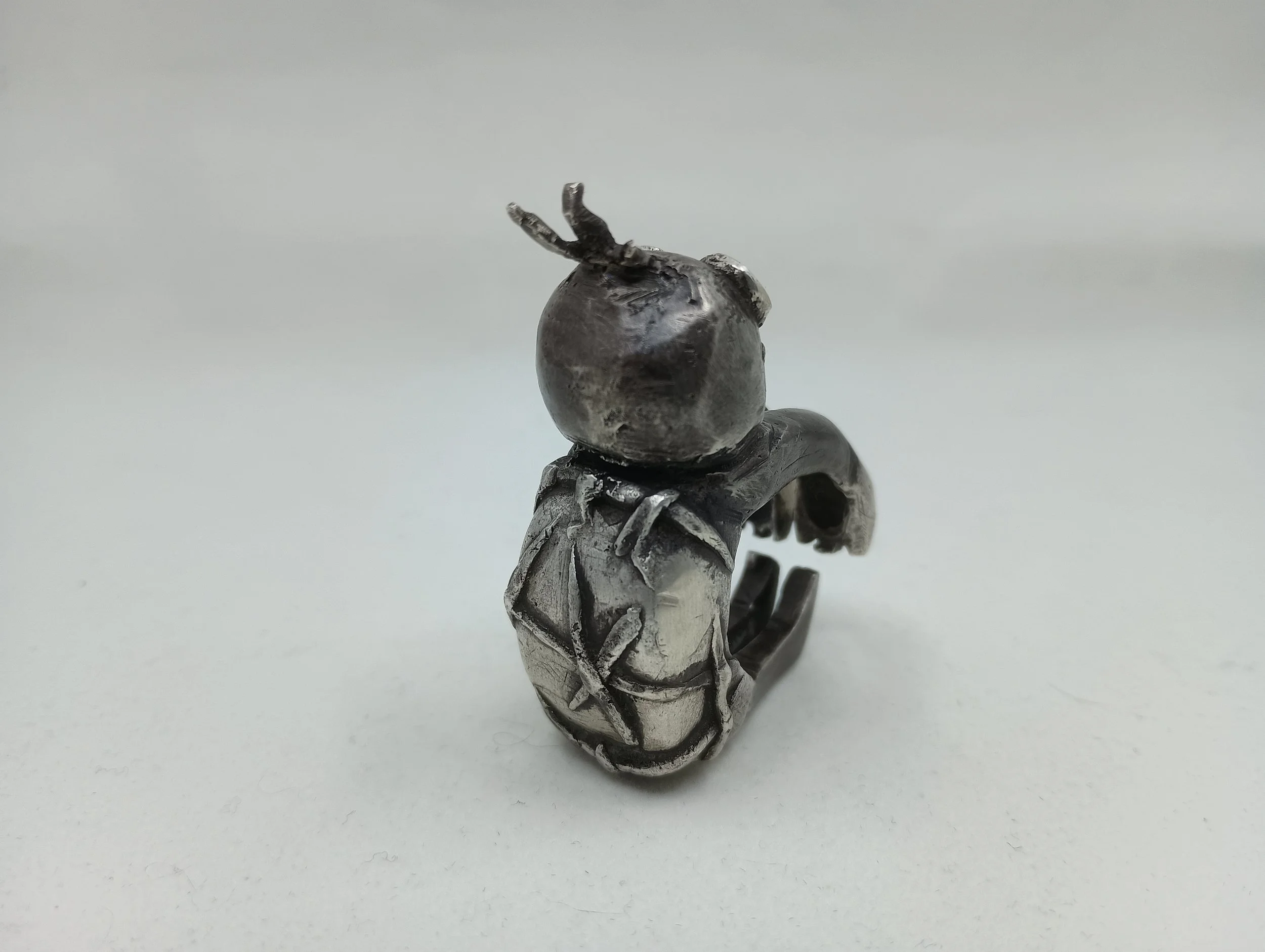 Robbie Ring back, sterling silver lost wax, 2025