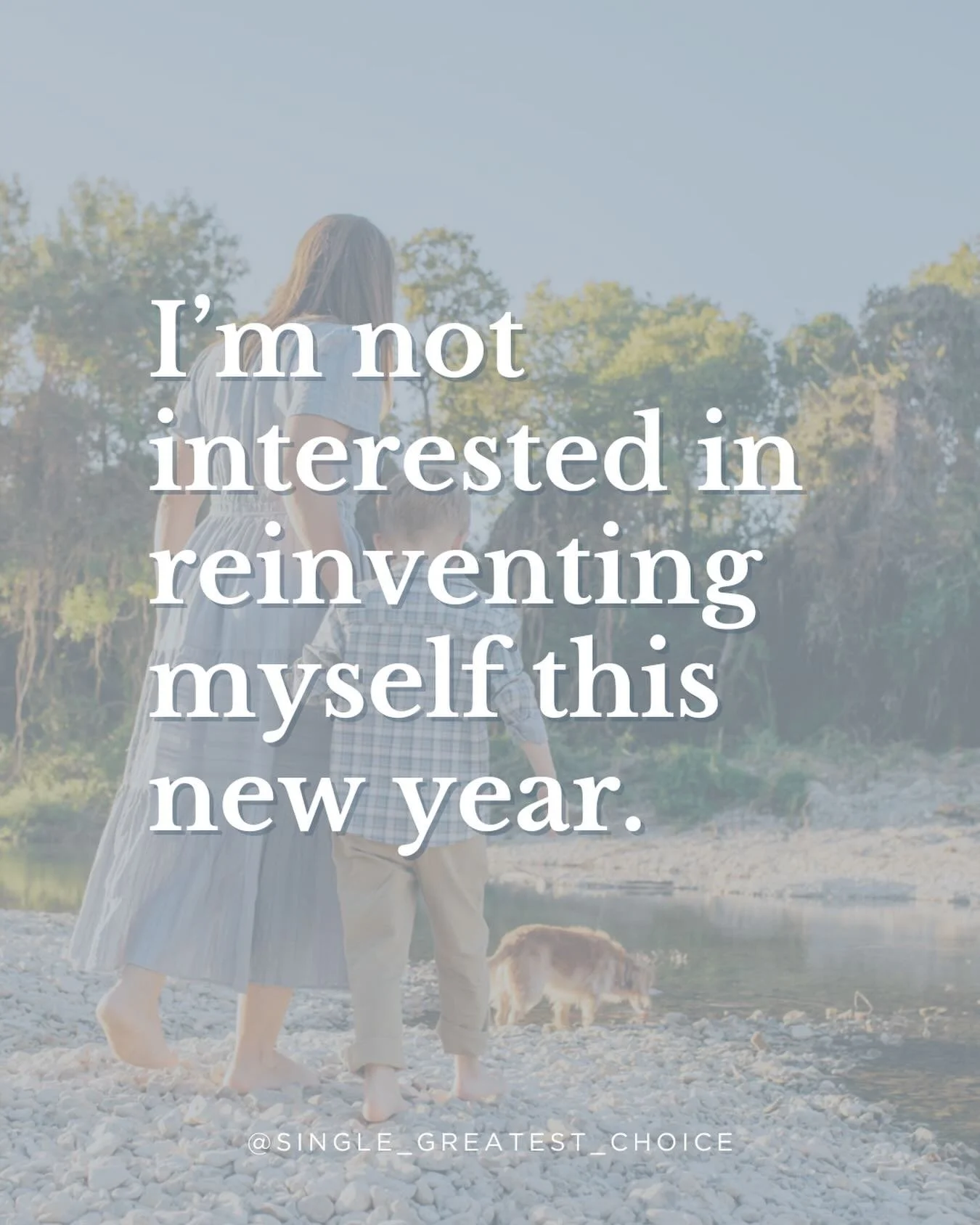 I&rsquo;m not interested in reinventing myself this new year.⁣
⁣
I&rsquo;m committing to less &mdash; on purpose &mdash; as a way of honoring my actual capacity.⁣

And I&rsquo;m also committing to keeping my commitments to myself.⁣
⁣
That means setti