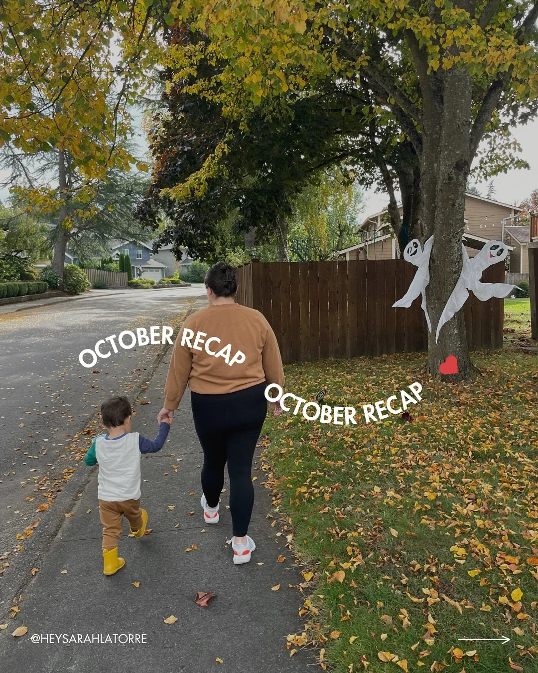 Lil recap of OCTOBER 🍂🤎🤰🏻🥯💻

Embracing the slow month with family walks and cozy nights on the couch. 

Leaning into systems and OBM work with clients and sharing more about it around here. 

Heading into the final weeks before baby girl arrive