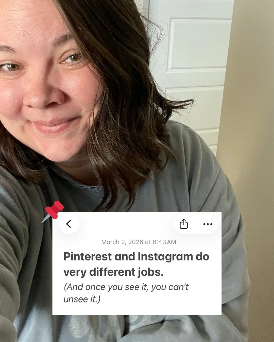 Pinterest and social media aren&rsquo;t the same thing.
&nbsp;
And understanding the difference is kind of a game changer.
&nbsp;
Social media is feed-based. Pinterest is search-based.
&nbsp;
Social content has a lifespan of hours. Pinterest content 