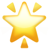 Golden star with radiating lines on a white background