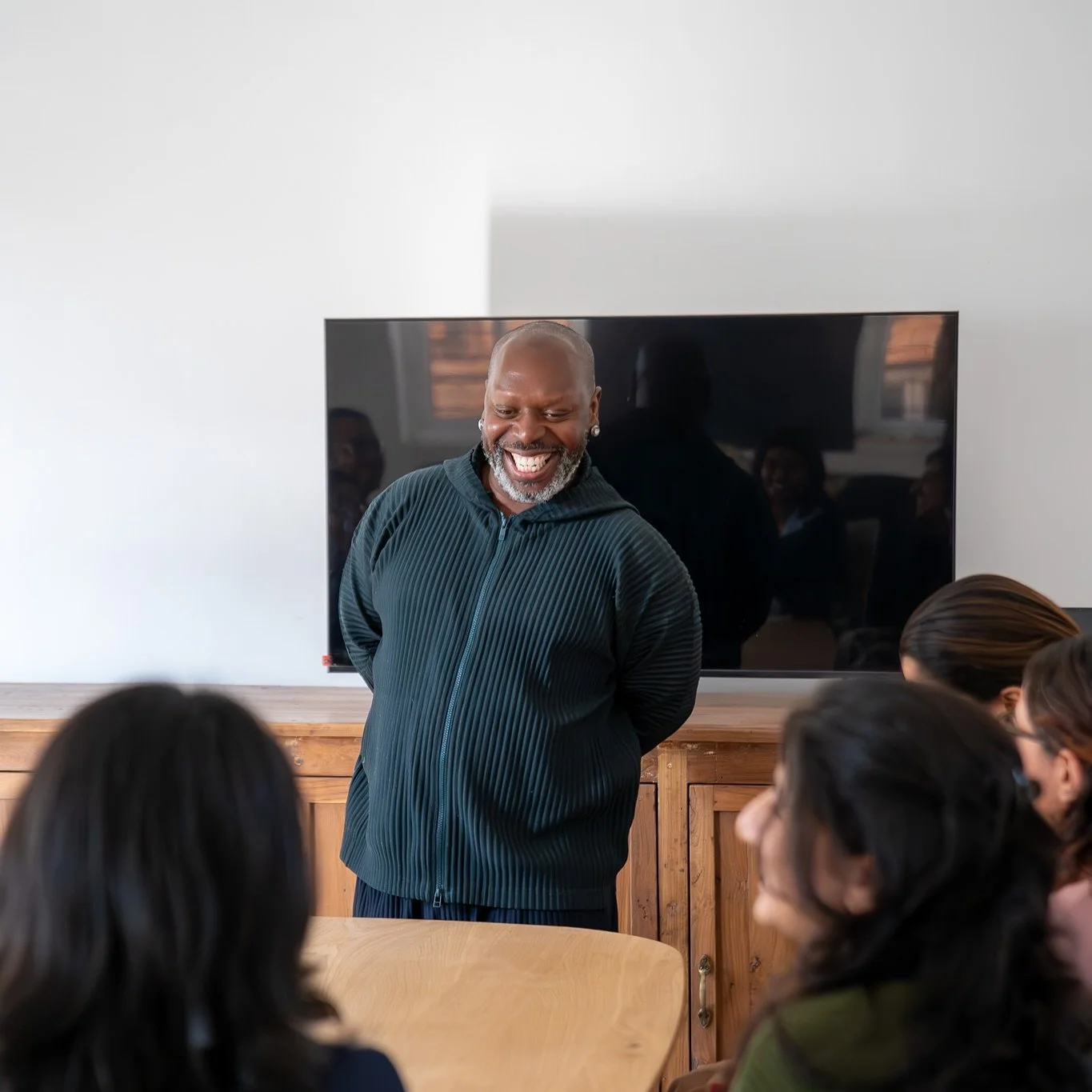 Our current artist-in-residence Dr Rashaad Newsome (@rashaadnewsome) had an engrossing session at the Public Arts Trust of India (PATI) Office in Jodhpur where he shared insights from his research during his current residency. 

The audience included