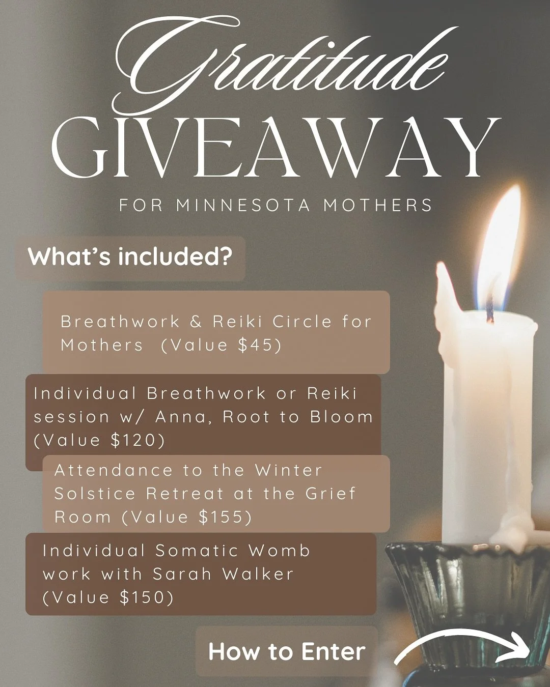 This season, we&rsquo;re pausing to celebrate gratitude, and to celebrate all who identify as mothers&mdash;who give so much and deserve spaces to receive.

We&rsquo;re coming together with @root.tobloom @motheringroots_therapy , @the_griefroom and @