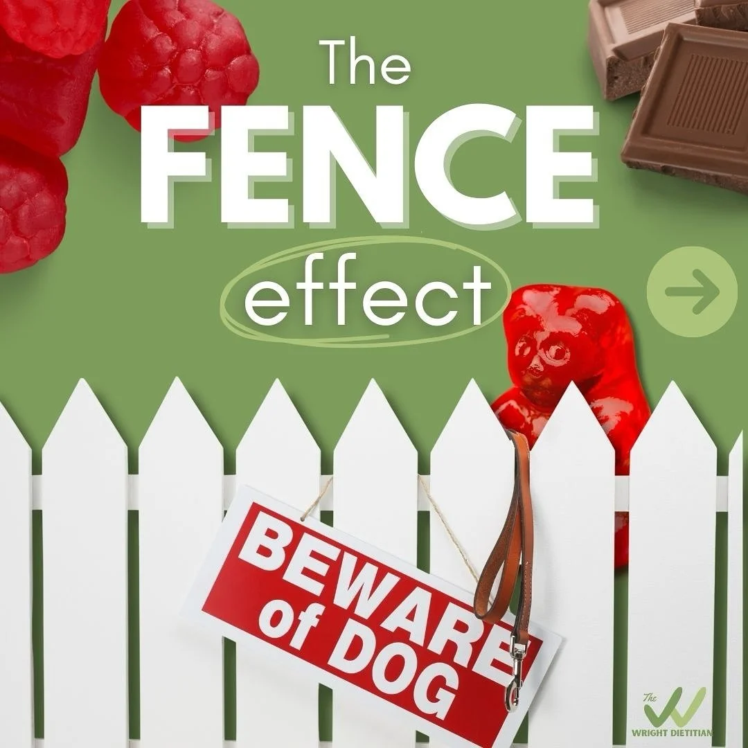 ⛔️ THE FENCE EFFECT ⛔️

Does the following resonate with you? 

➖feeling out of control around food 
➖can&rsquo;t keep &ldquo;bad&rdquo; foods in the house 
➖feel like you&rsquo;ve been on a diet forever 
➖feel a lot of guilt towards food 
➖&rdquo;na