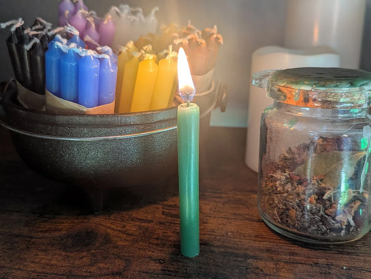Pack of 10 colored spell candles, Chime Candle 4 Inches