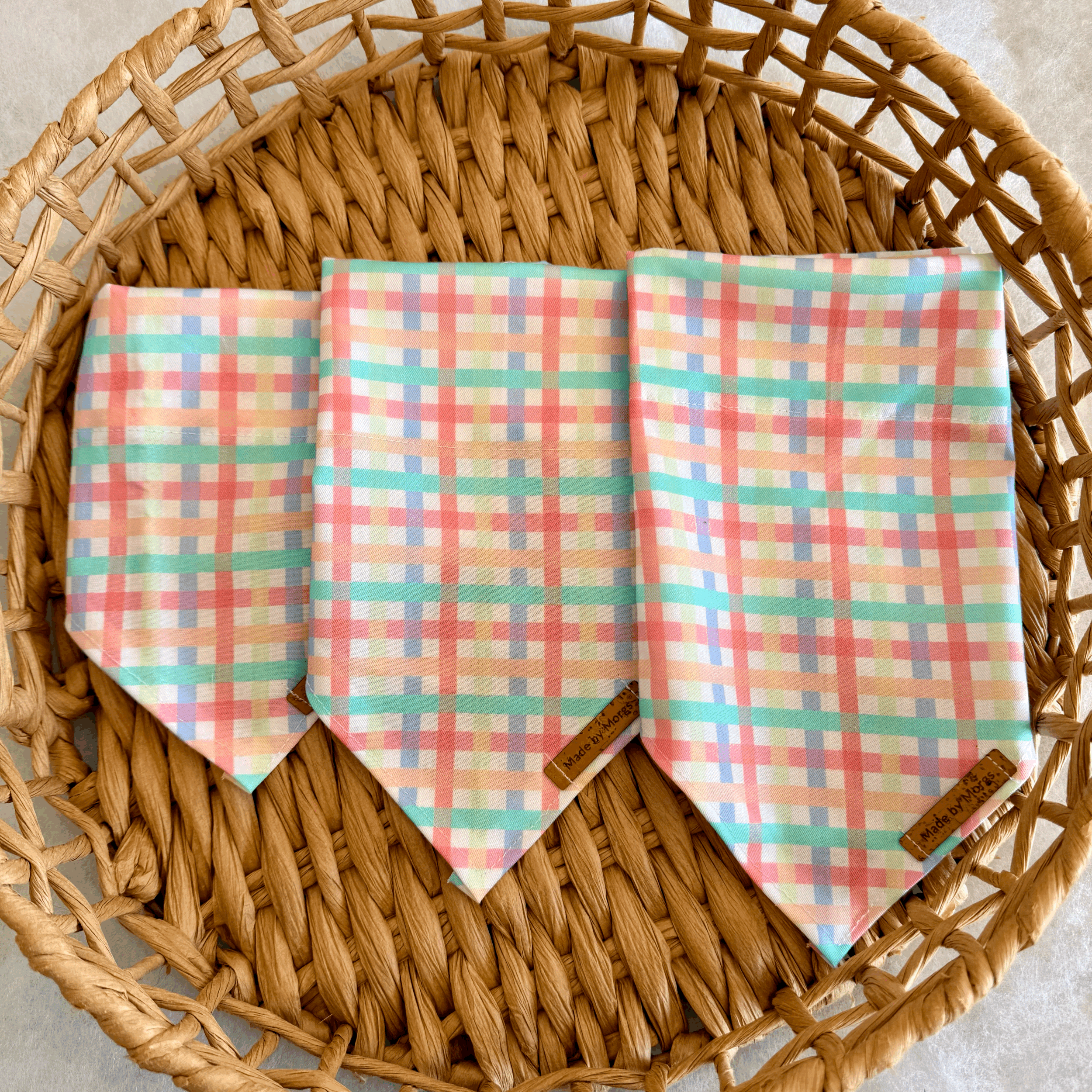 Pastel Gingham Bandanas
