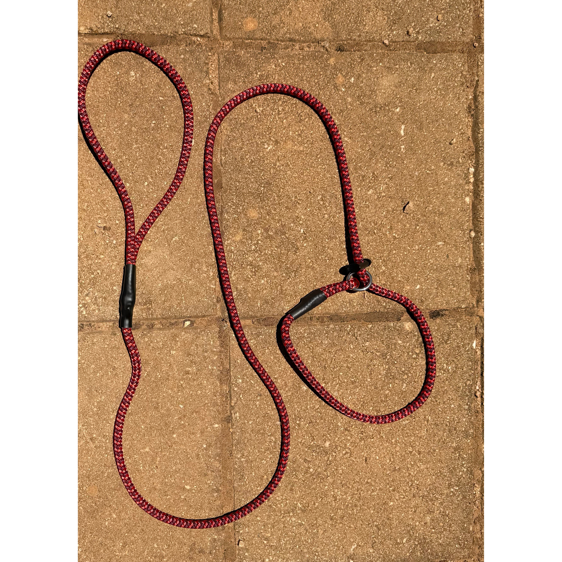 Adjustable Slip Lead - Maroon & Red