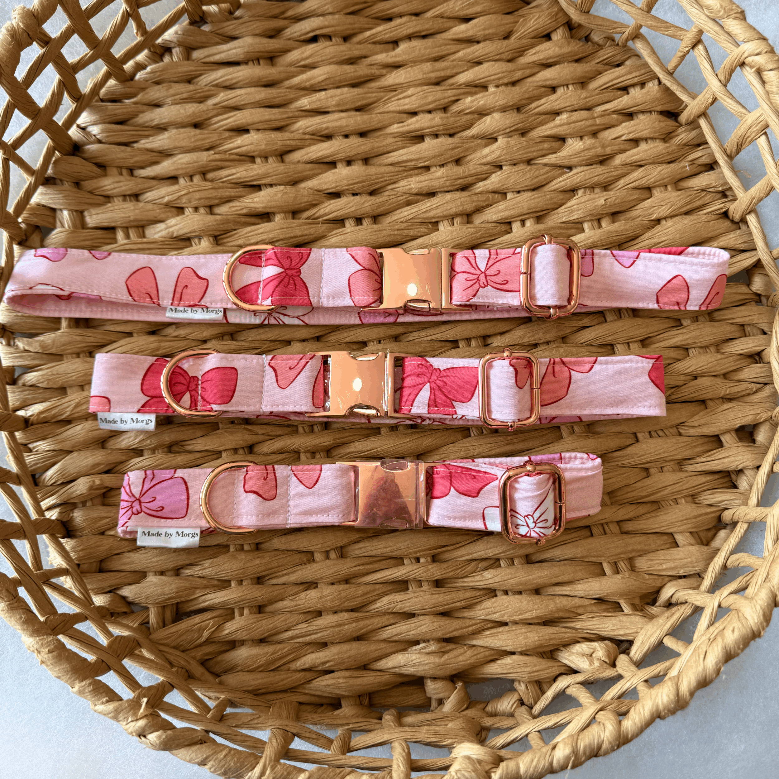 Pink Bows Collars