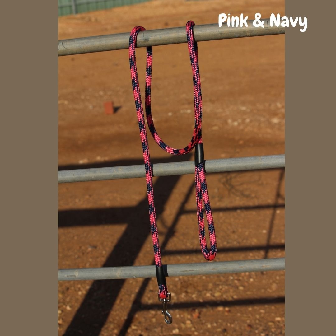 Rope Lead - Pink & Navy