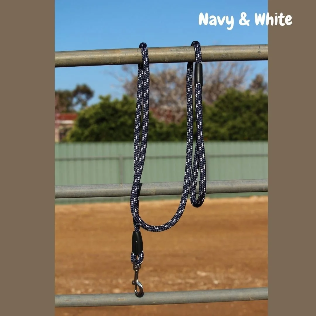 Rope Lead - Navy & White