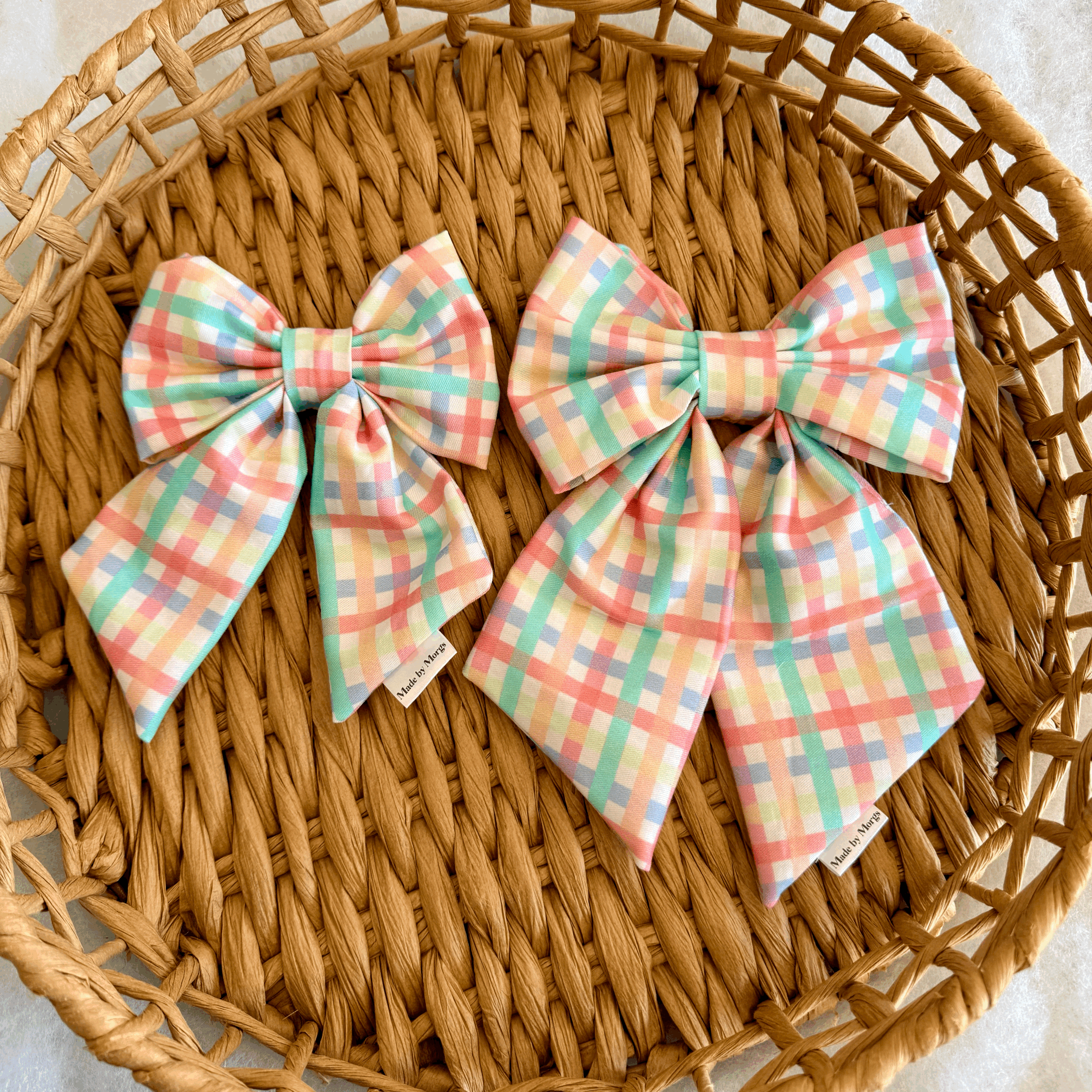 Pastel Gingham Bows
