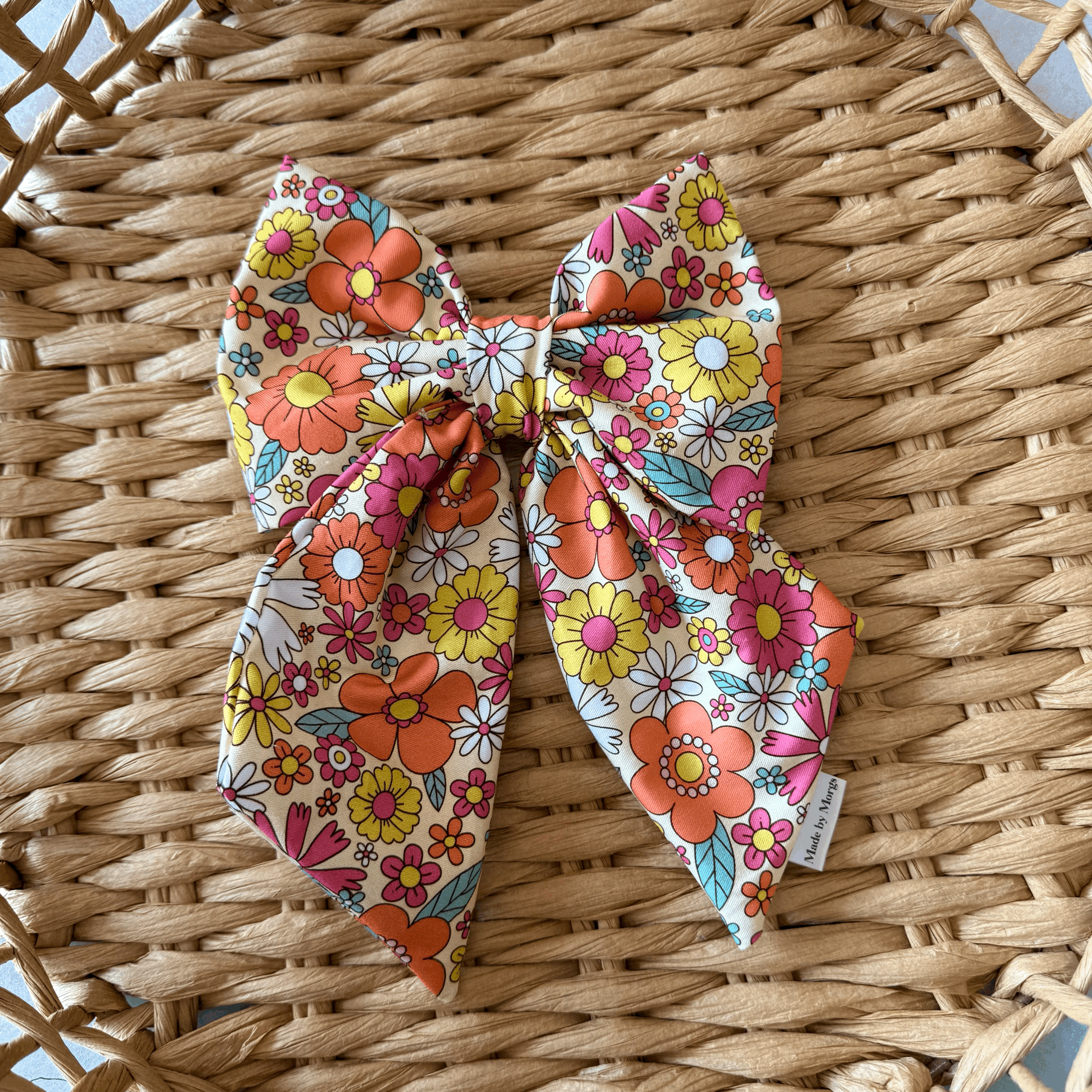 Springtime Floral Sailor Bow